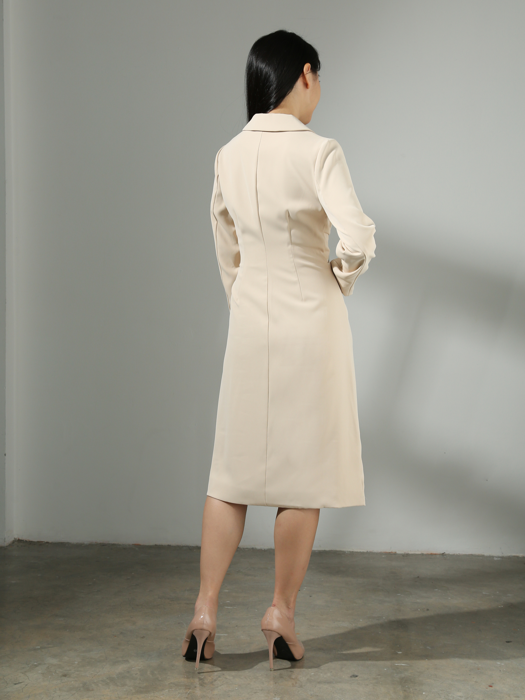 [PREORDER] Front Zip Irregular Long Dress AC424