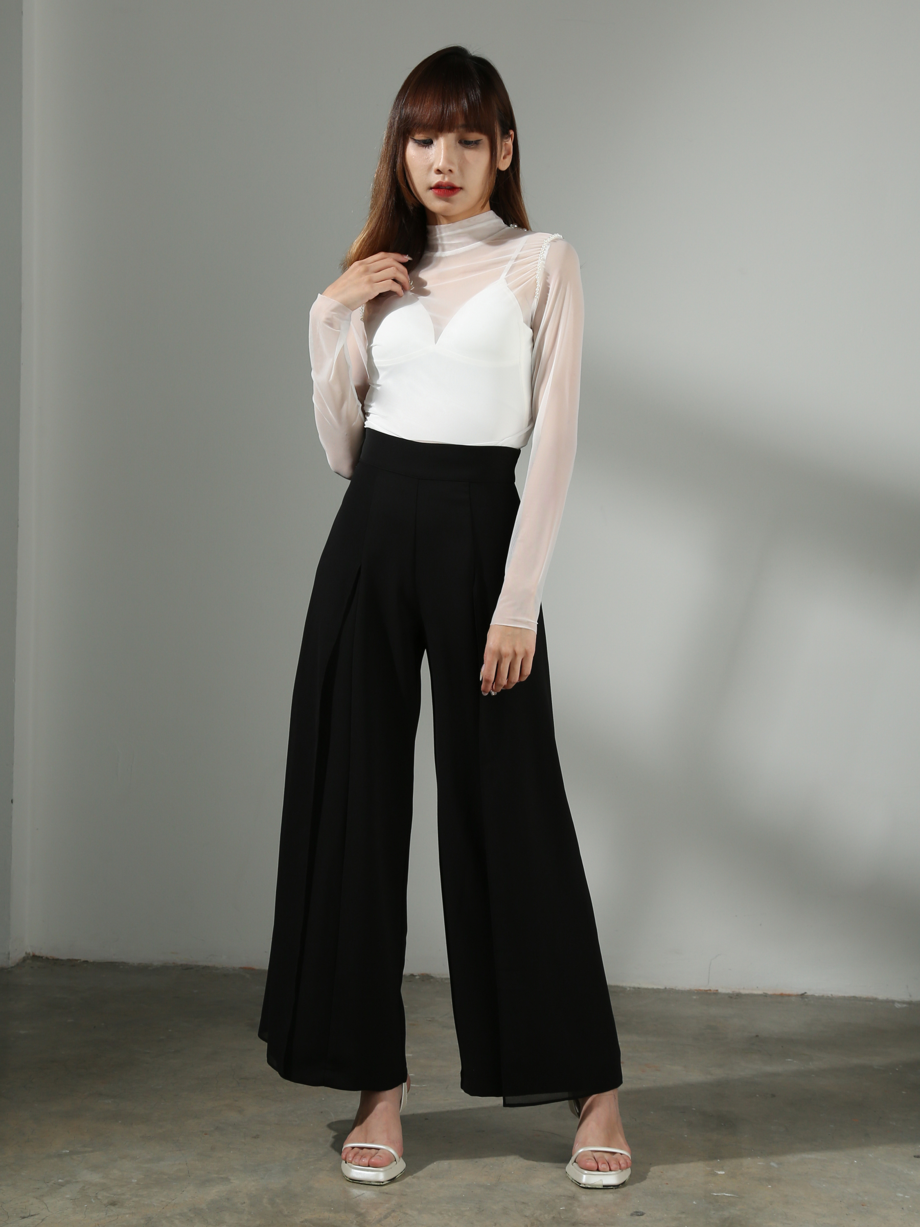 [PREORDER] High Waist With Net Long Pants AC523