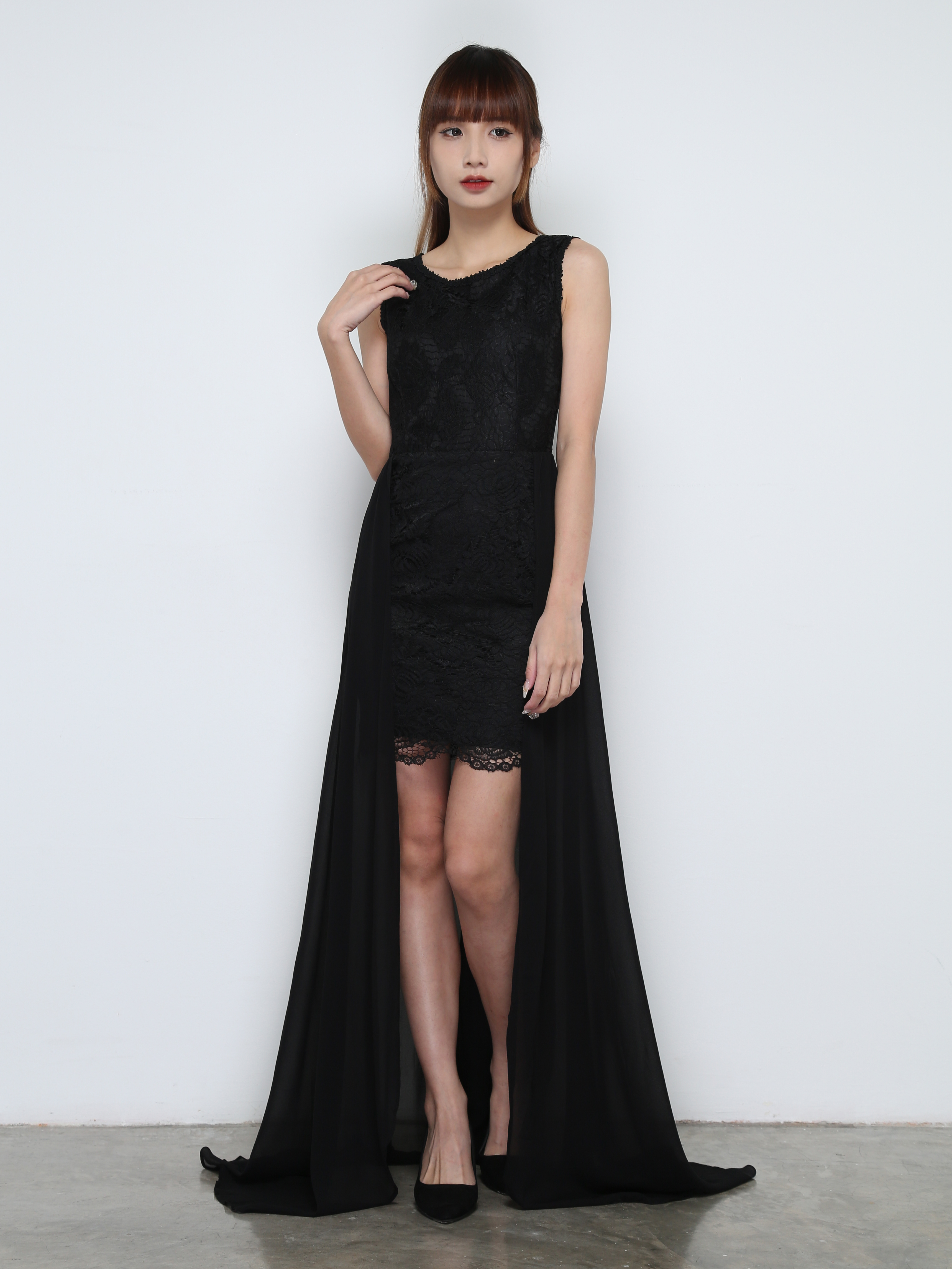 Lace Sleeveless Dress 31922