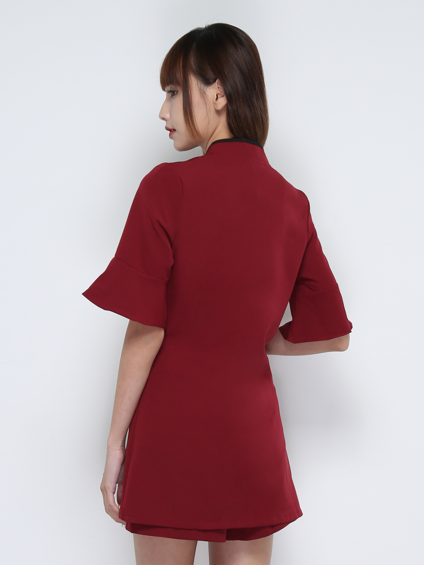 Short Sleeve New Year Top With Short Pant Set 31919