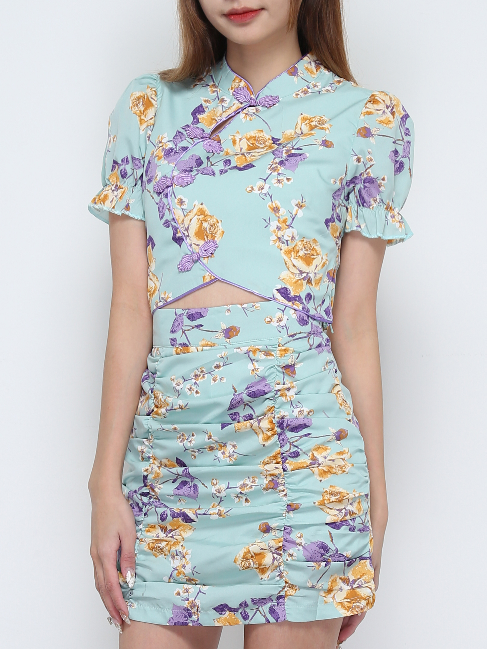 Floral Cheongsam Set 31958