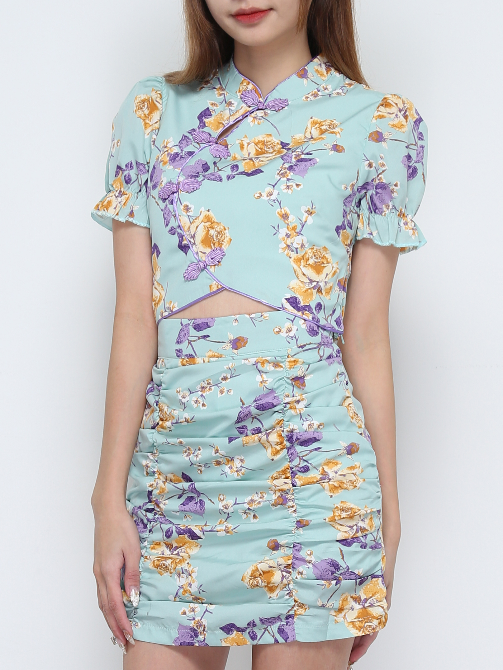 Floral Cheongsam Set 31958