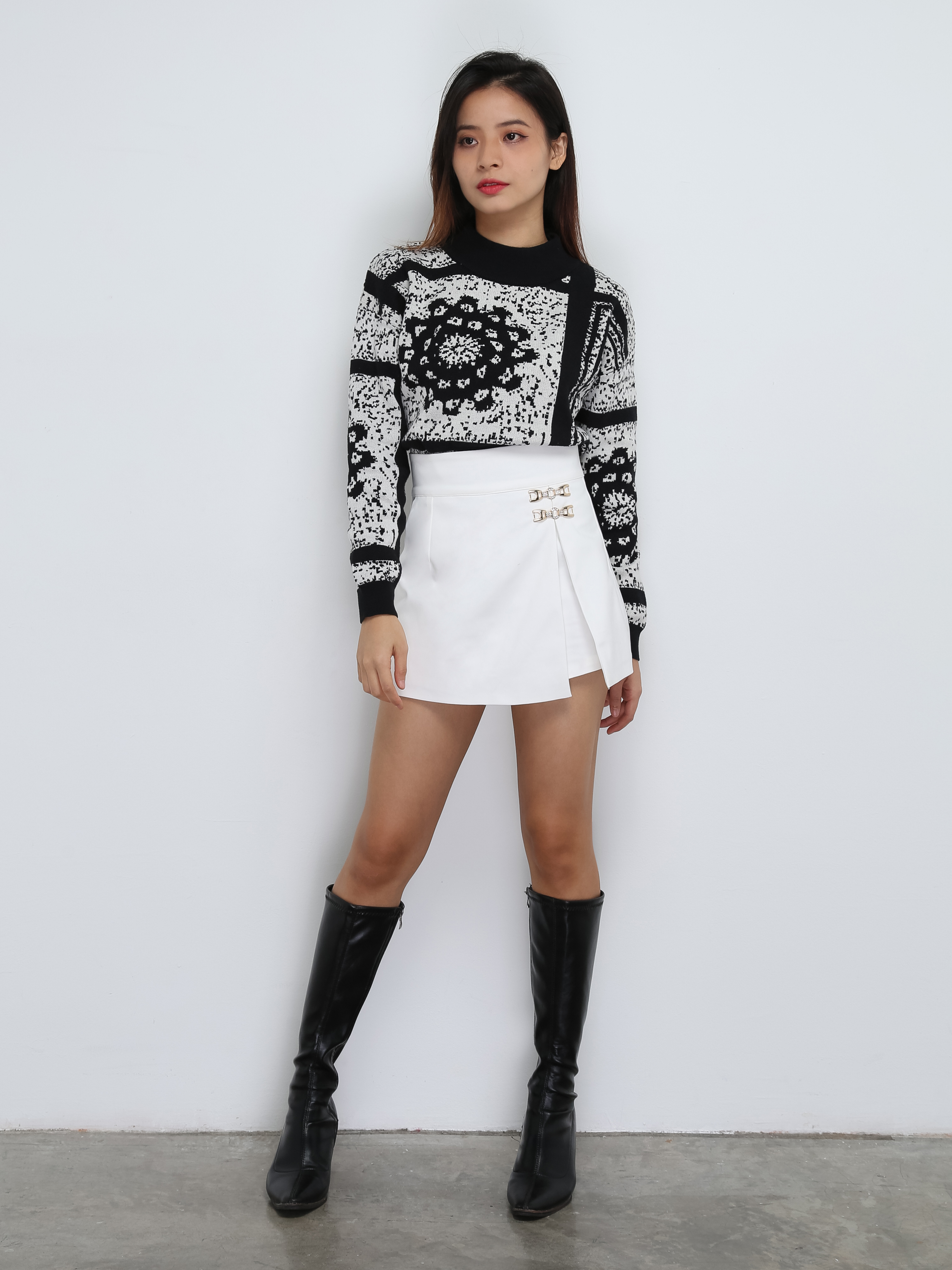 High Waist Wrap Skirt Pants 32724