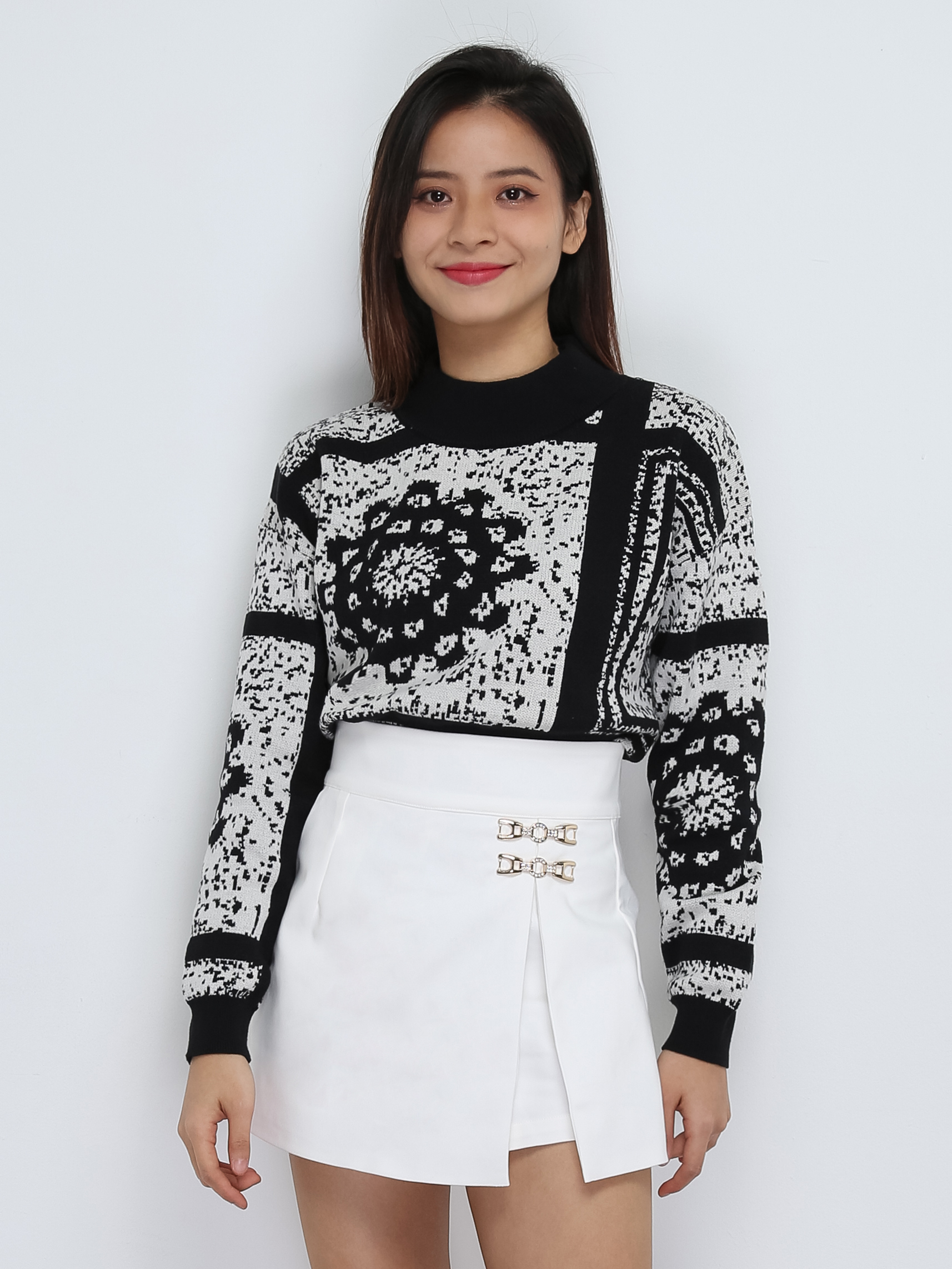 High Waist Wrap Skirt Pants 32724