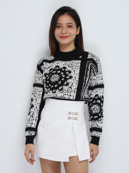 High Waist Wrap Skirt Pants 32724