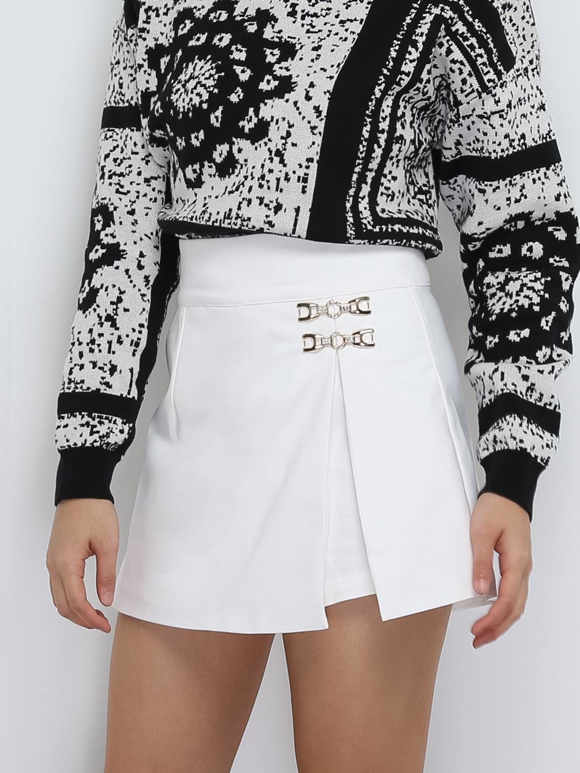 High Waist Wrap Skirt Pants 32724