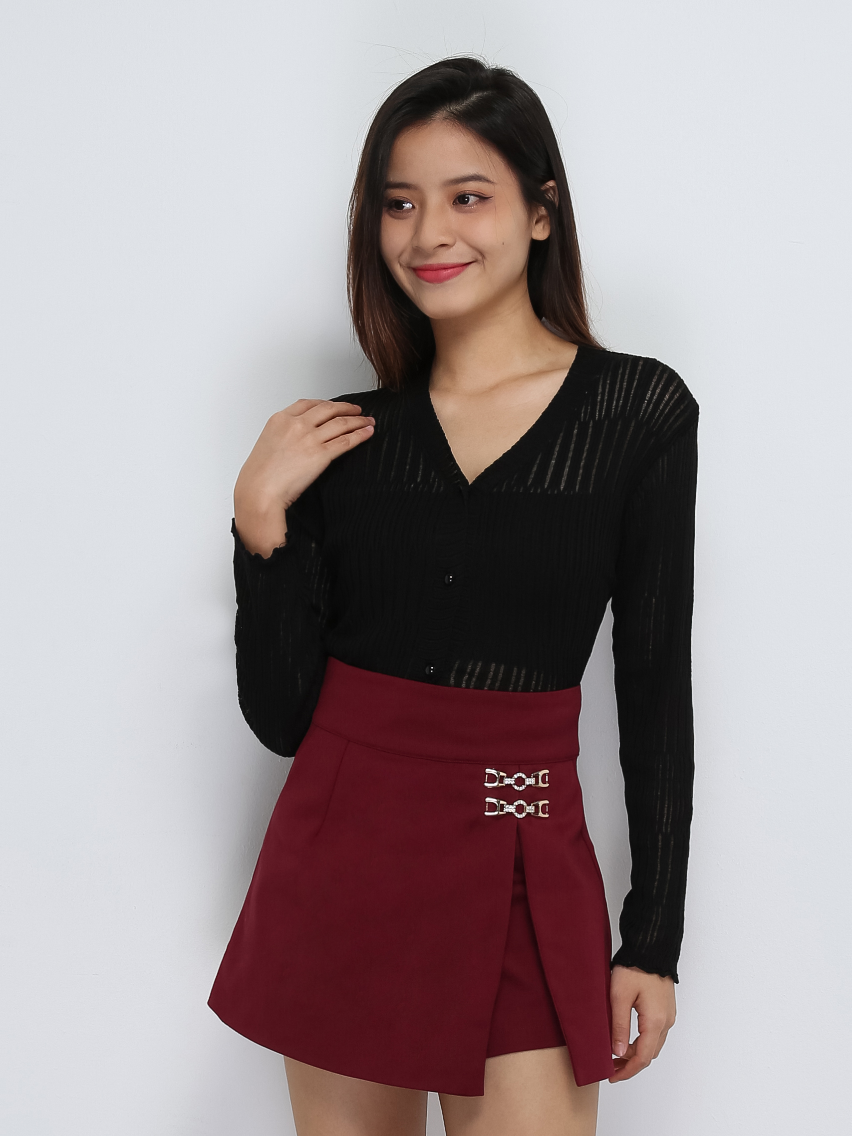 High Waist Wrap Skirt Pants 32724