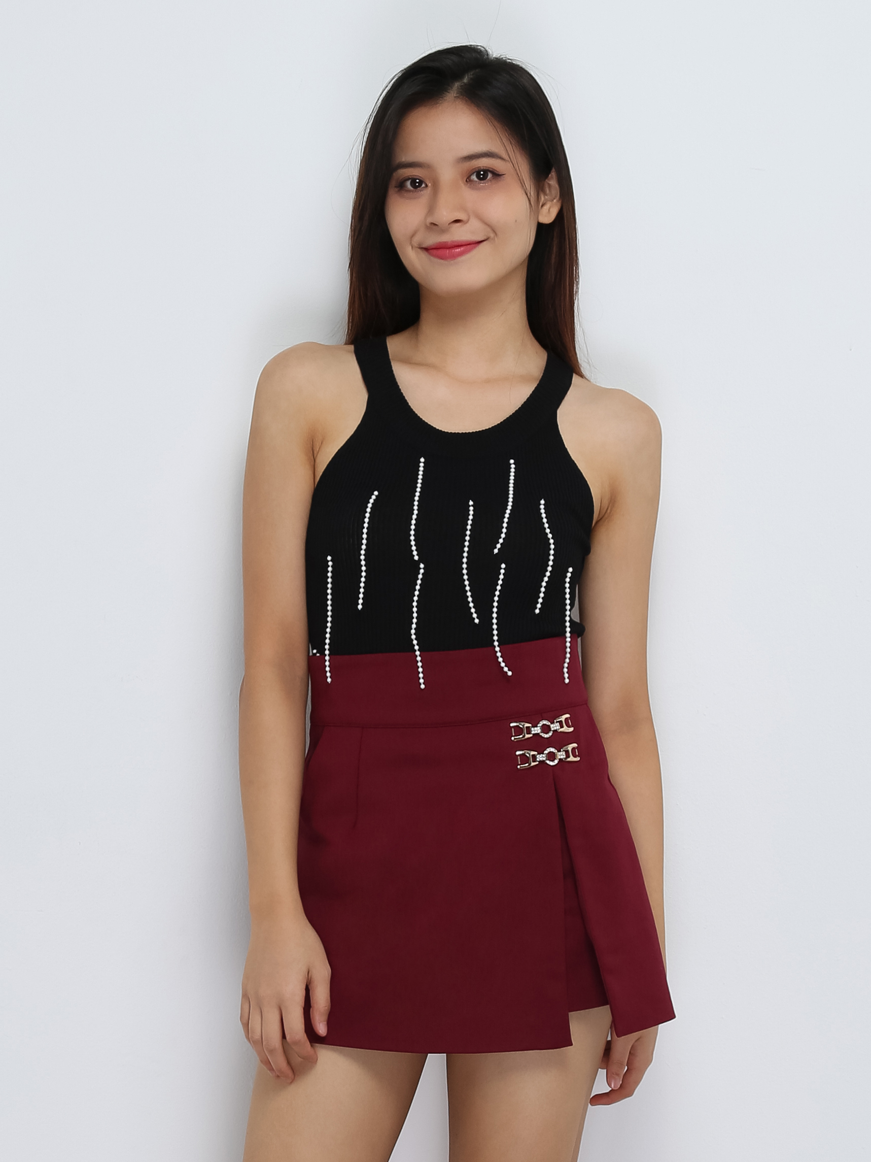 Halter With Diamond Tassel Top 32750