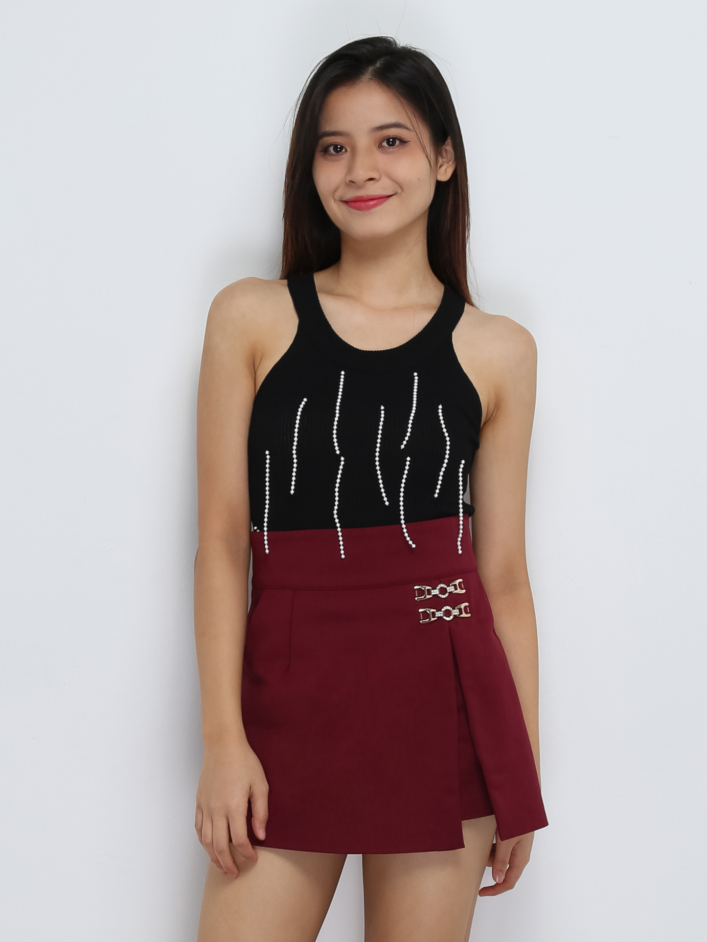 Halter With Diamond Tassel Top 32750