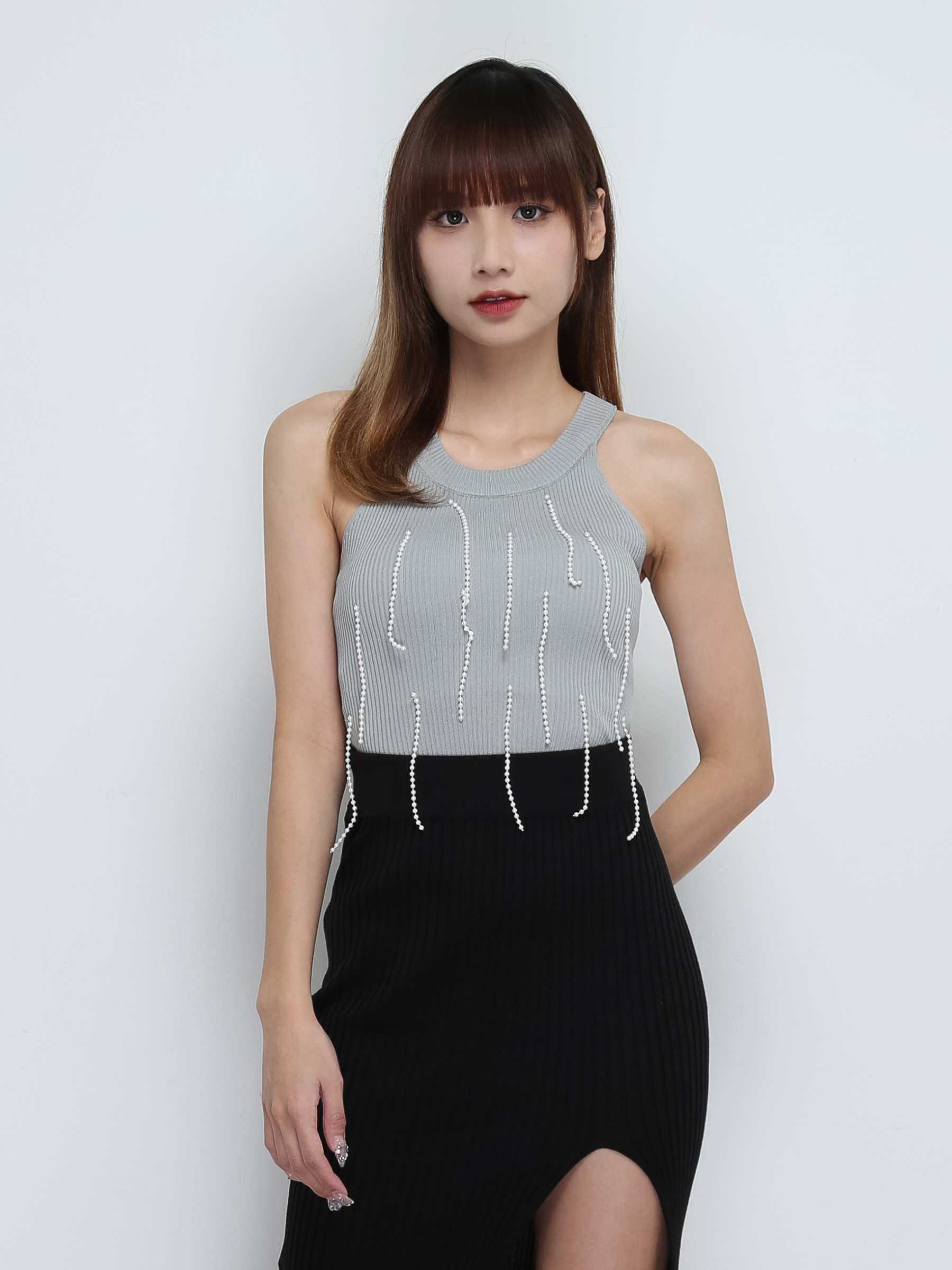 Halter With Diamond Tassel Top 32750