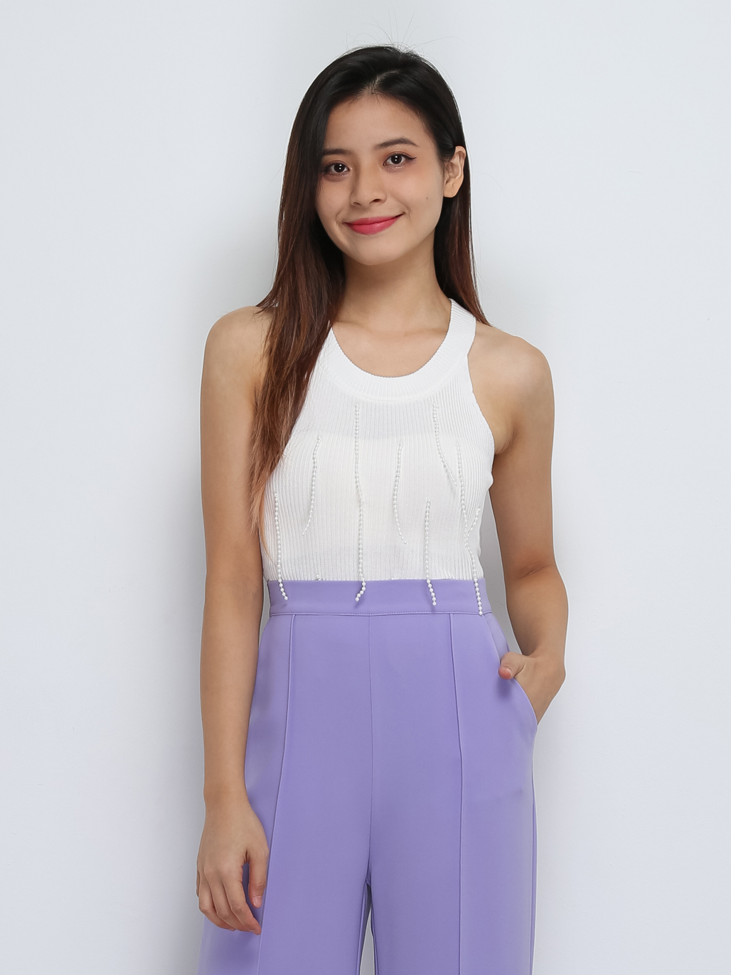 Halter With Diamond Tassel Top 32750