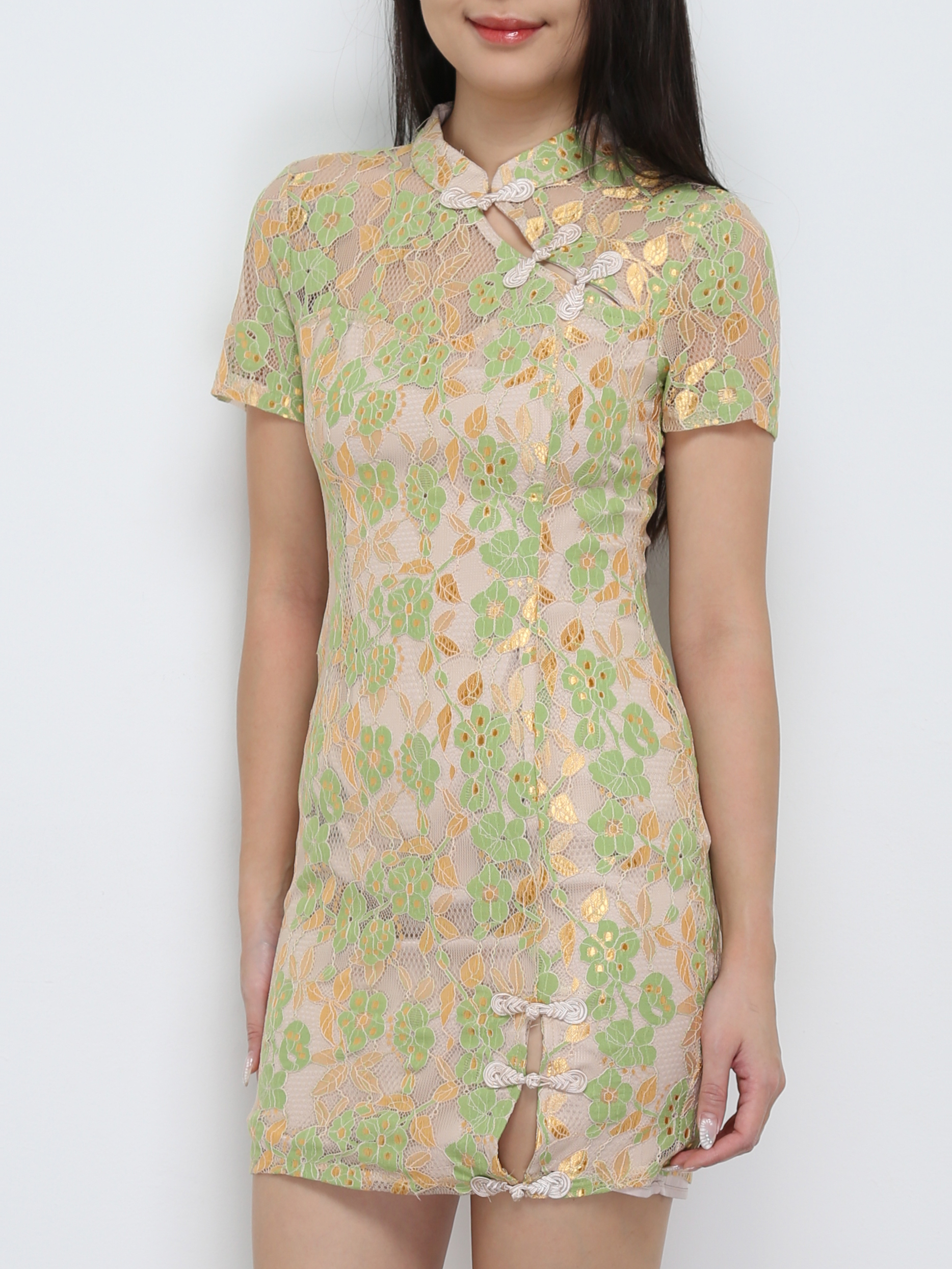 Short Sleeve Back Zip Dress 30819