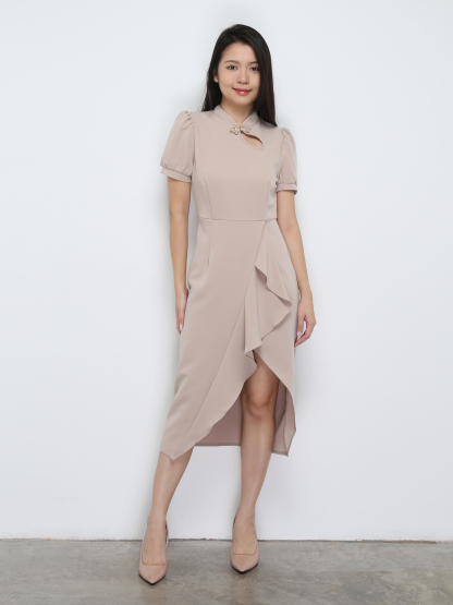 Chinese Button Ruffles Dress 31111