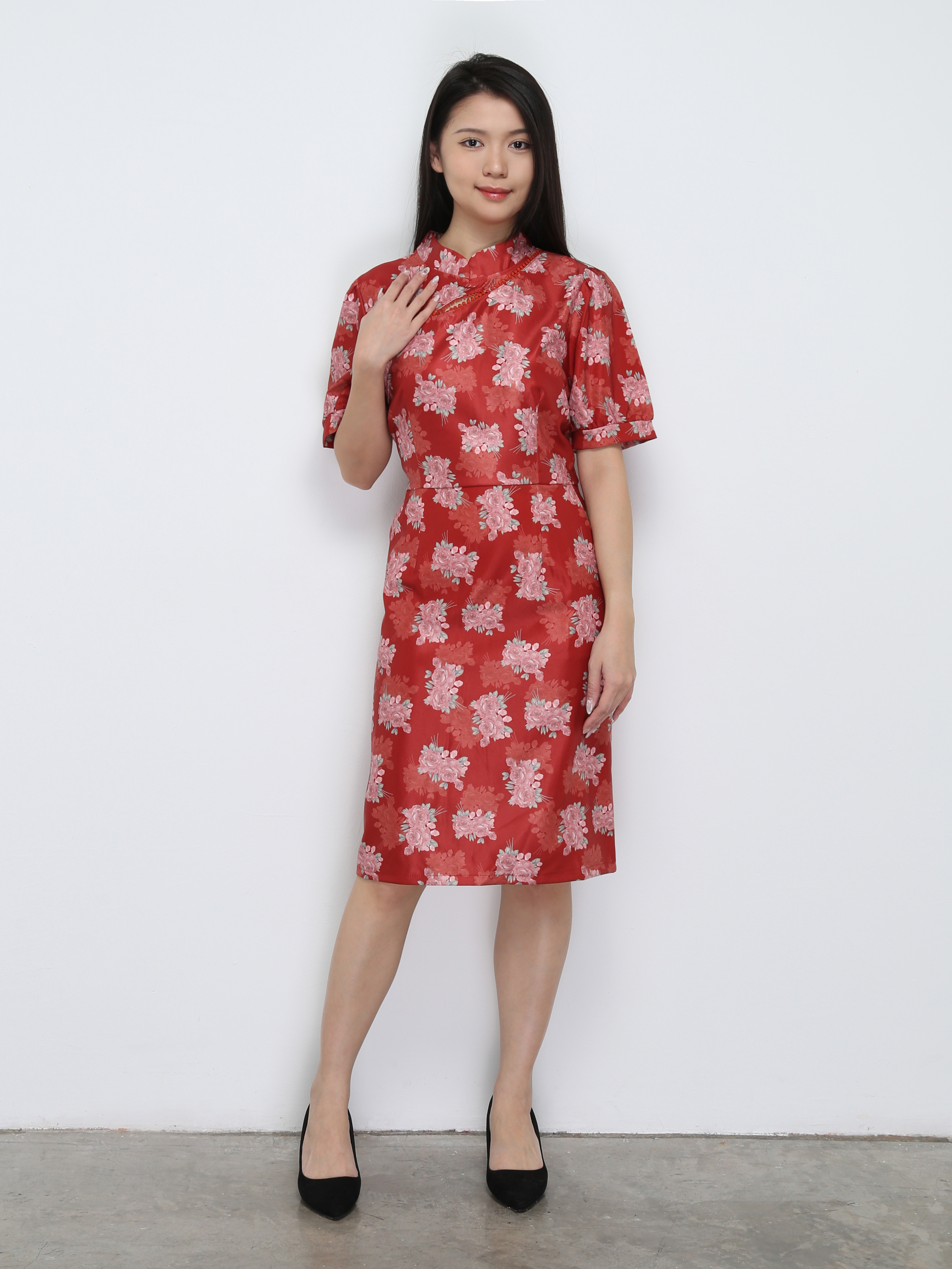 Floral Cheongsam Dress 25060