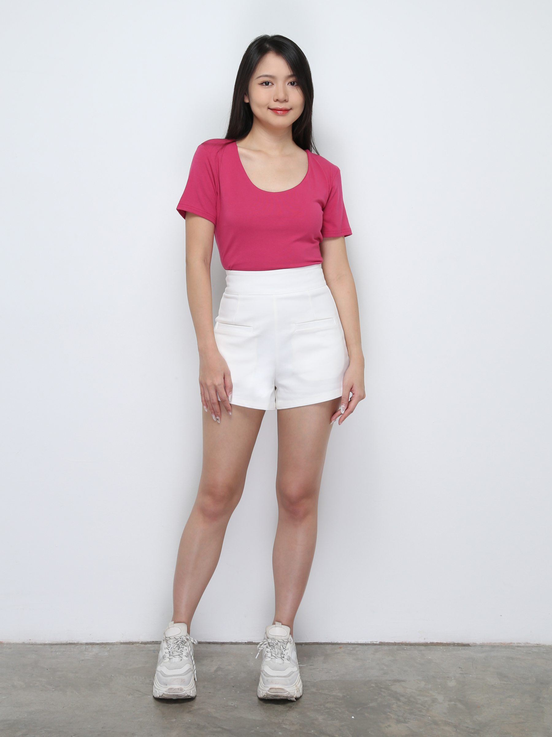Plain U Neck Top 29429