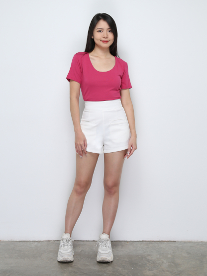 Plain U Neck Top 29429