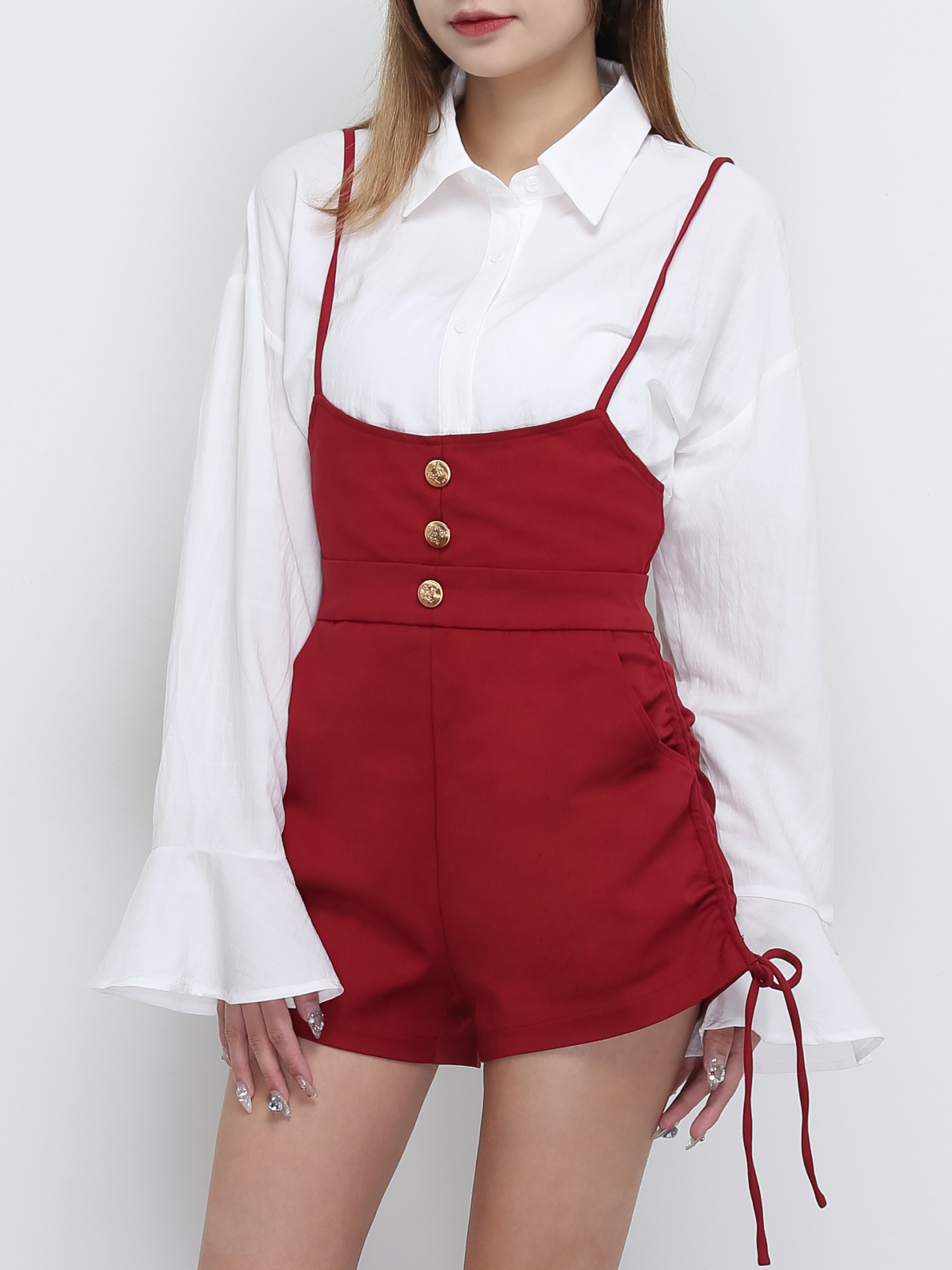 Side Drawstring With Strap Short pants 29130