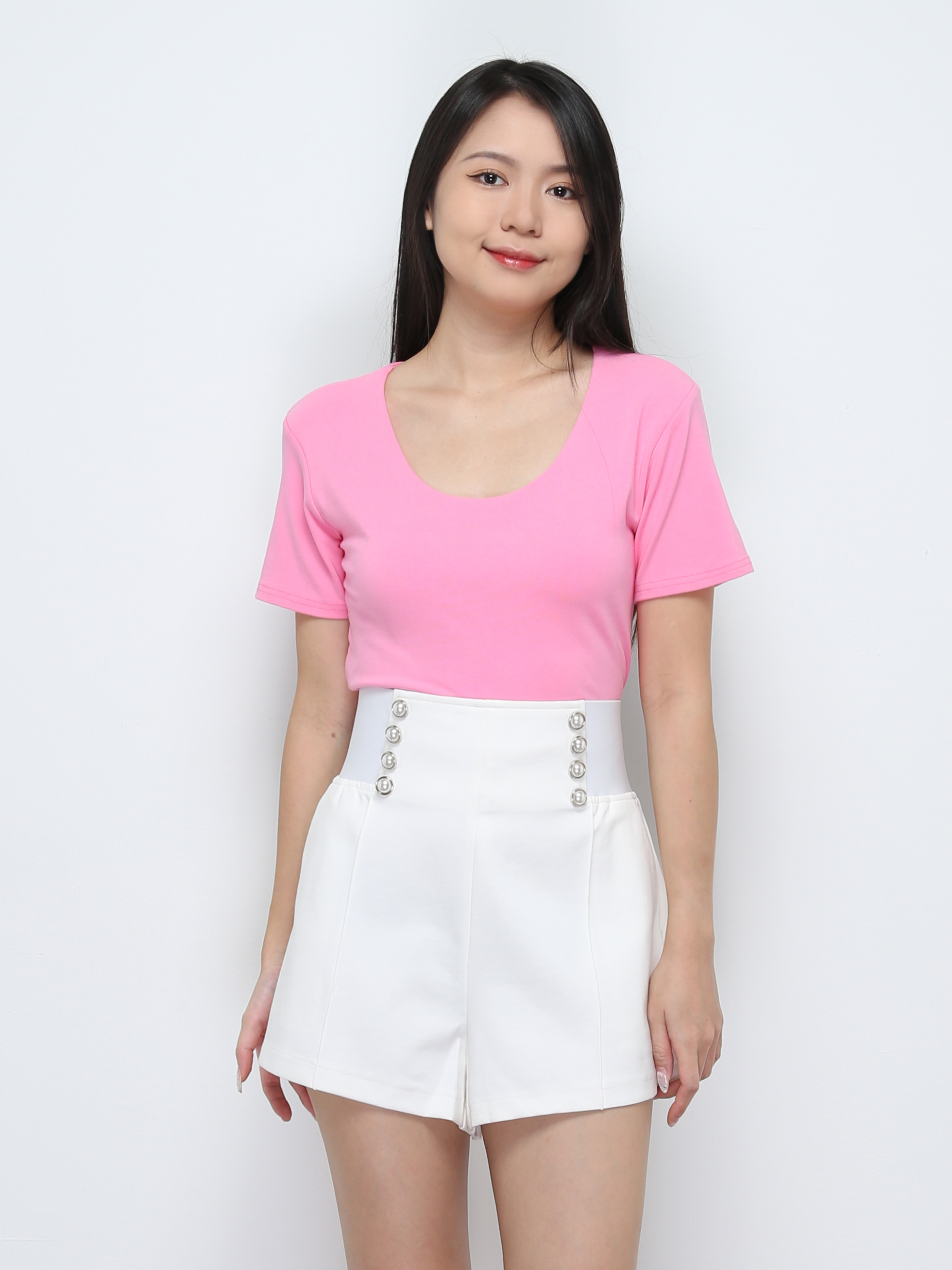 Plain U Neck Top 29429