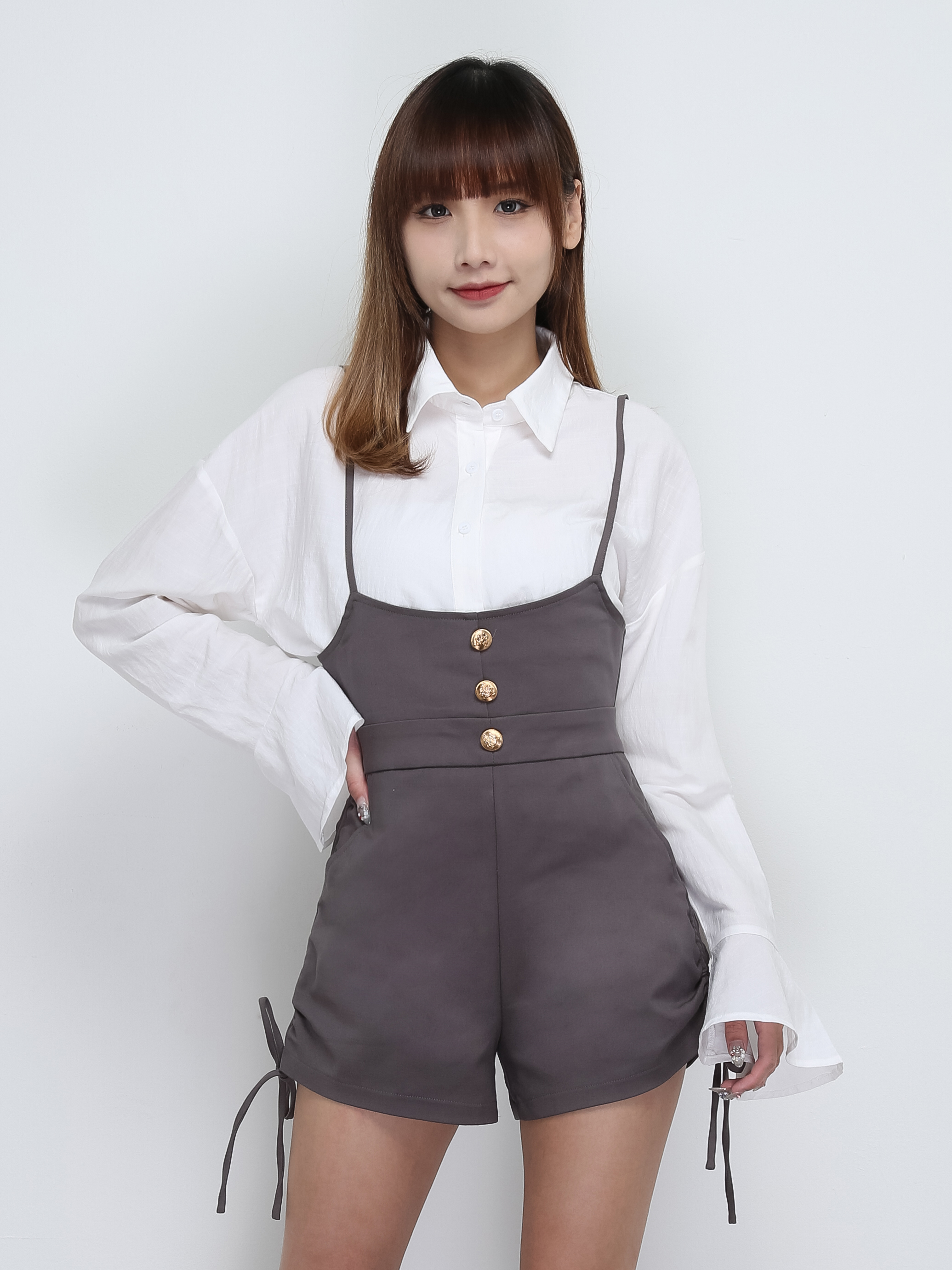 Side Drawstring With Strap Short pants 29130