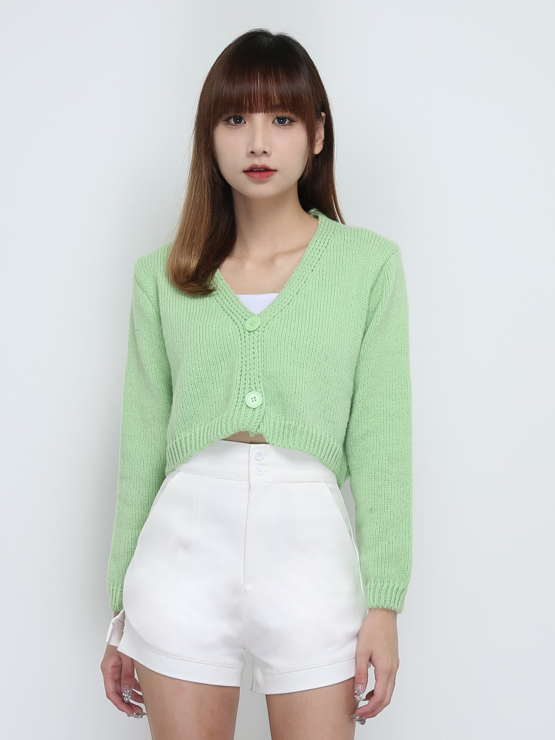 High Waist Side Pocket Short Pants 29076