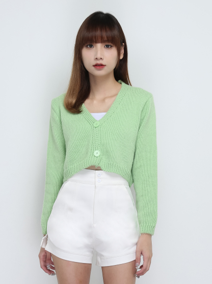 High Waist Side Pocket Short Pants 29076