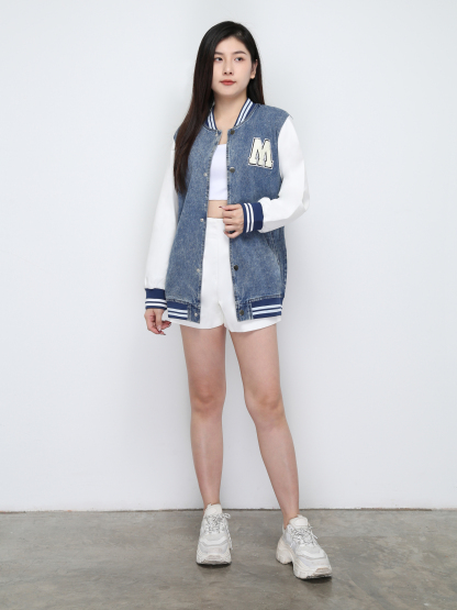 Denim Baseball Jacket 29712