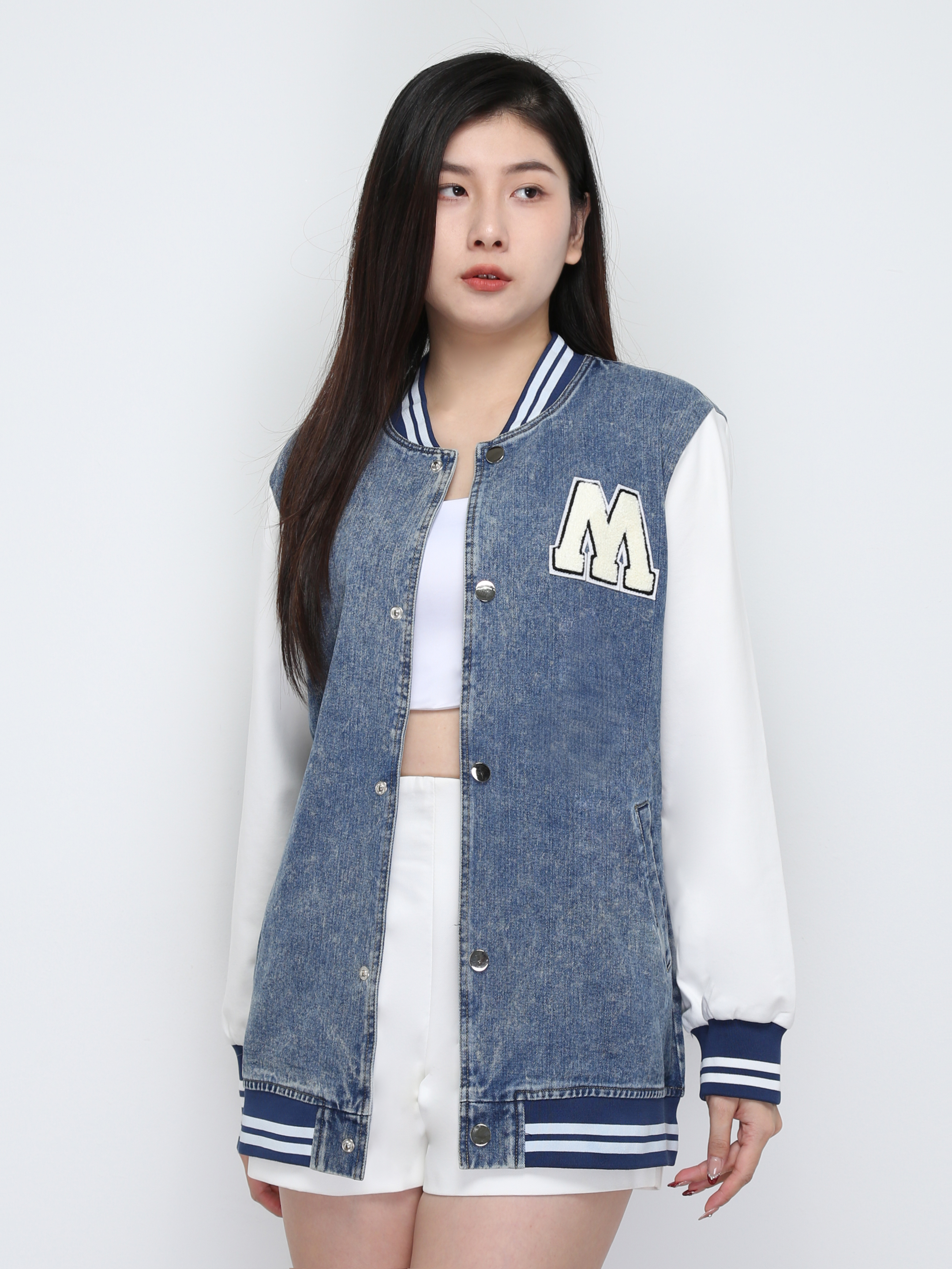 Denim Baseball Jacket 29712