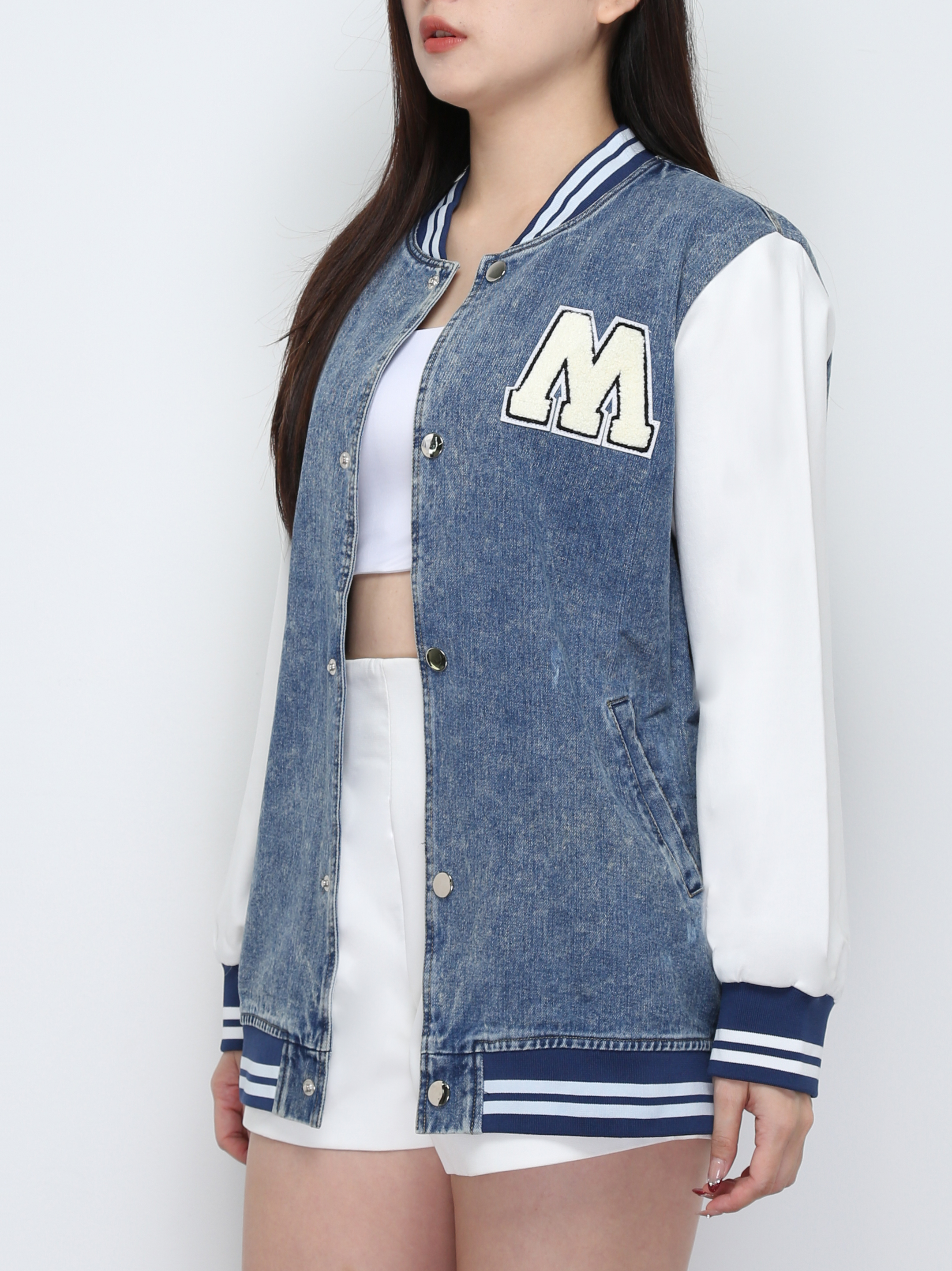 Denim Baseball Jacket 29712