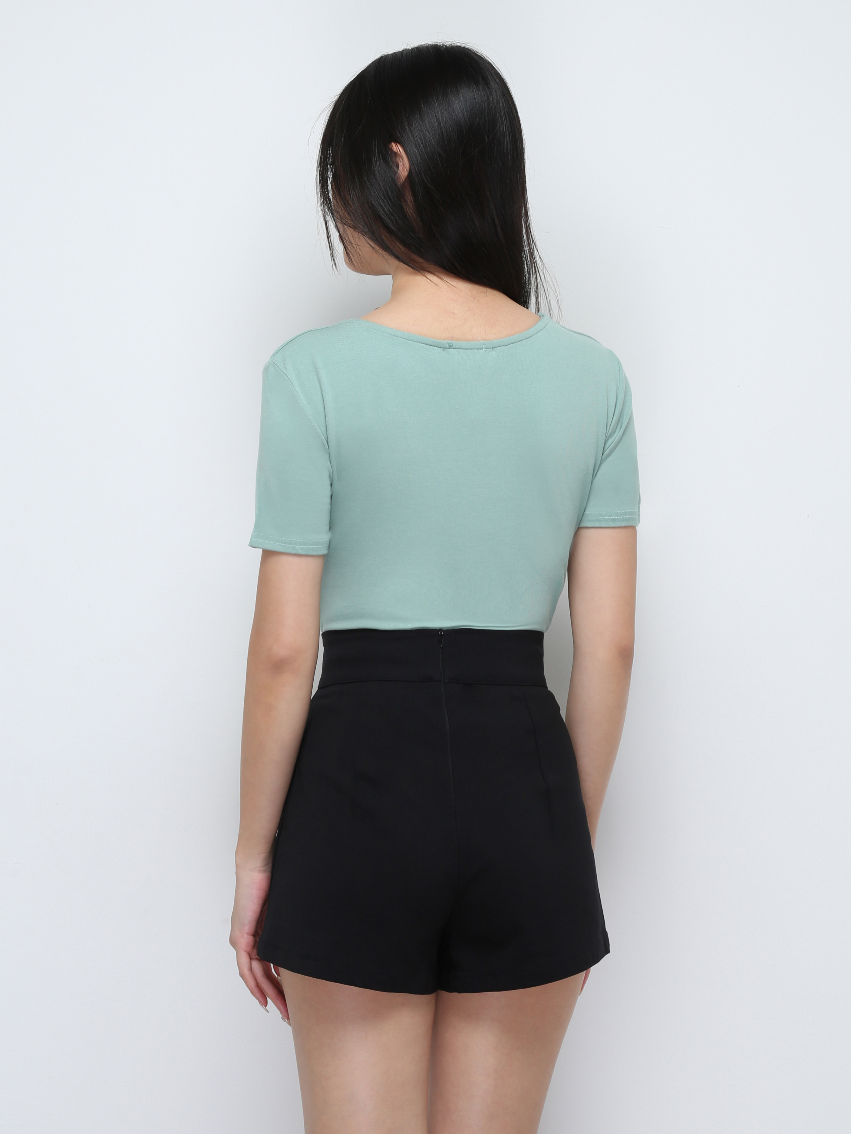 High Waist Front Pocket Short pants 29419