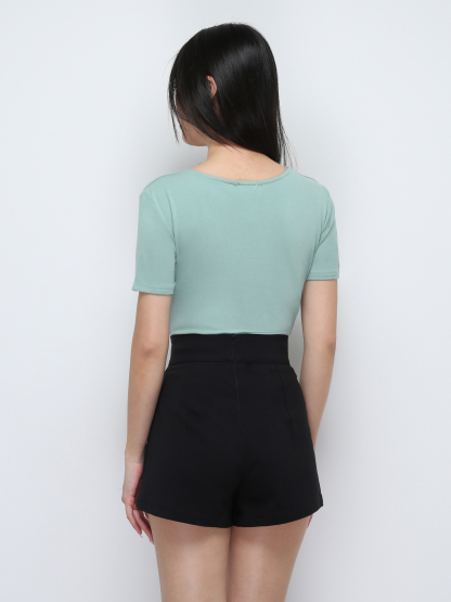 High Waist Front Pocket Short pants 29419