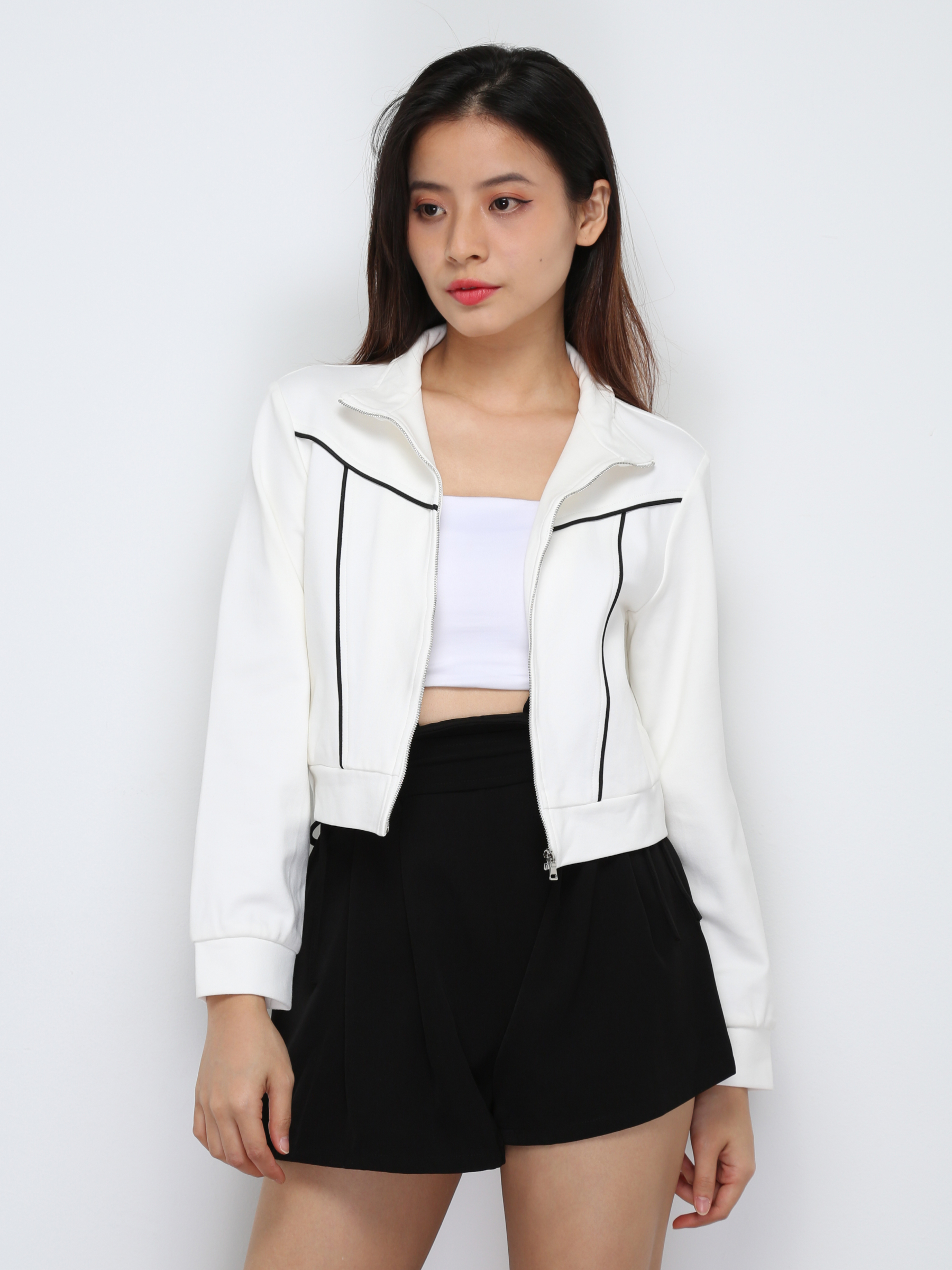 Long Sleeve Front Zip Coat 29770