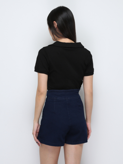 Denim Pleated Wrap Skirt pants 29407