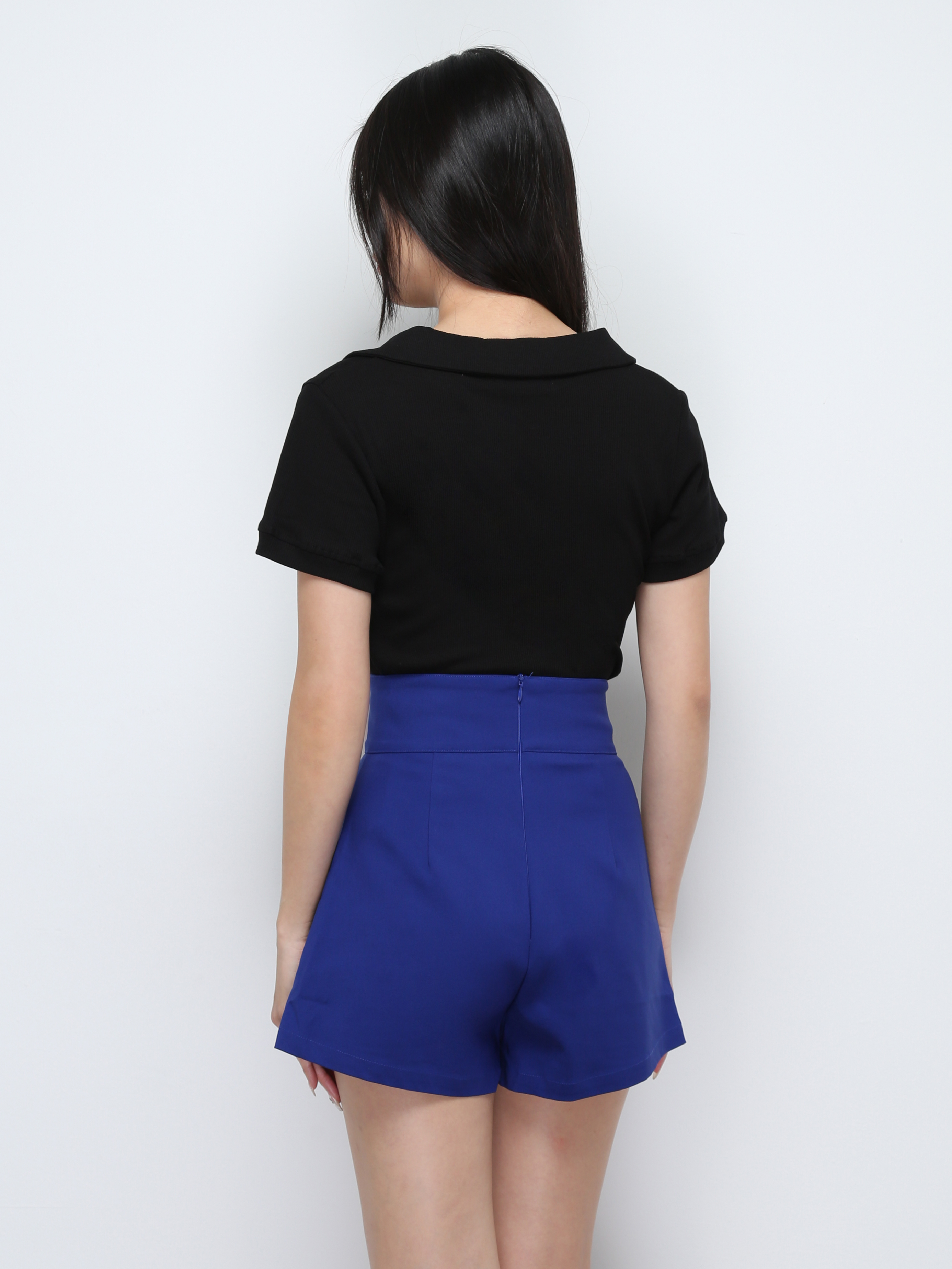 High Waist Side Pocket Wrap Short pants 29450