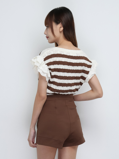 High Waist Side Pocket Short Pants 29070