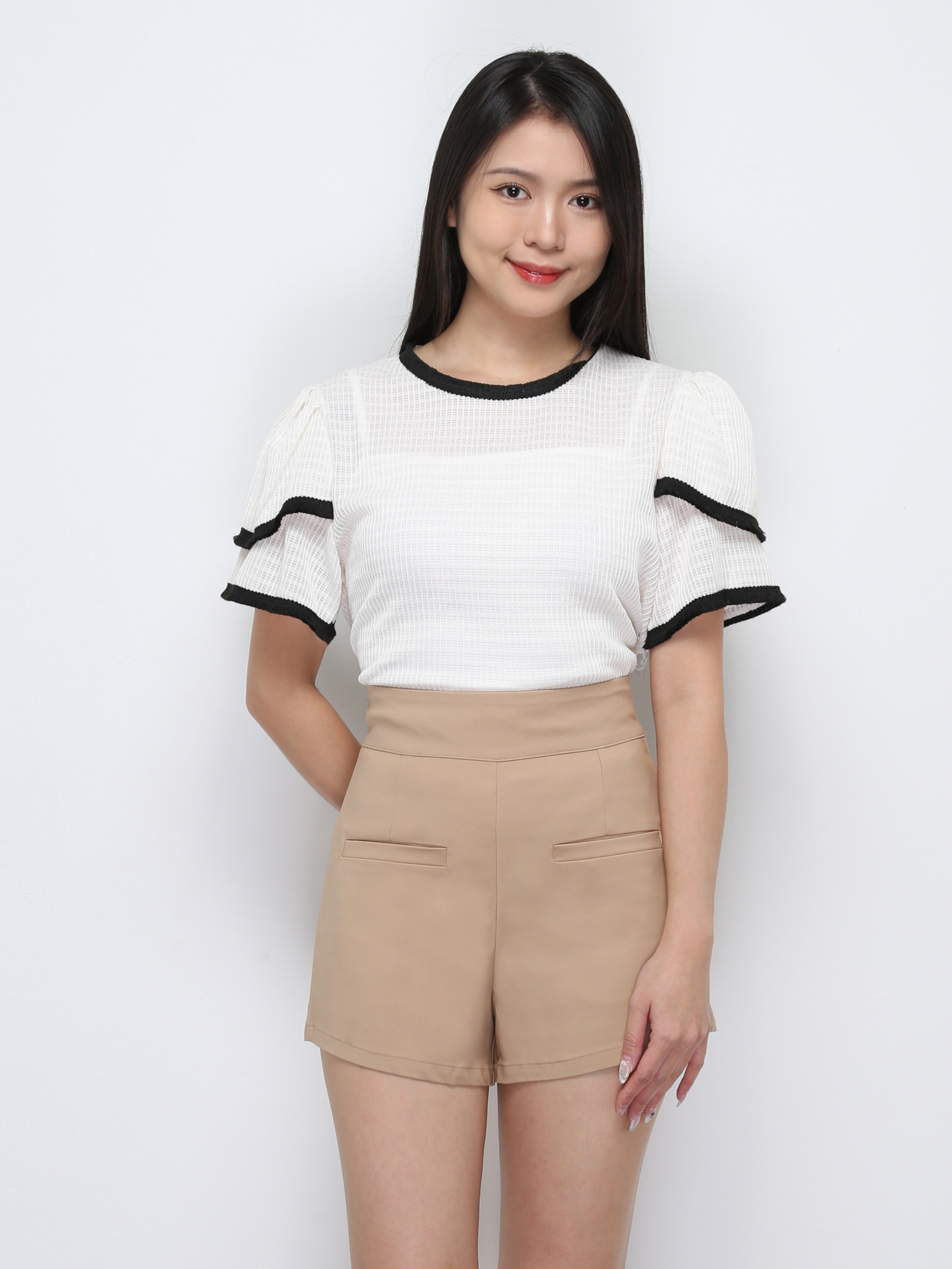 High Waist Front Pocket Short pants 29419