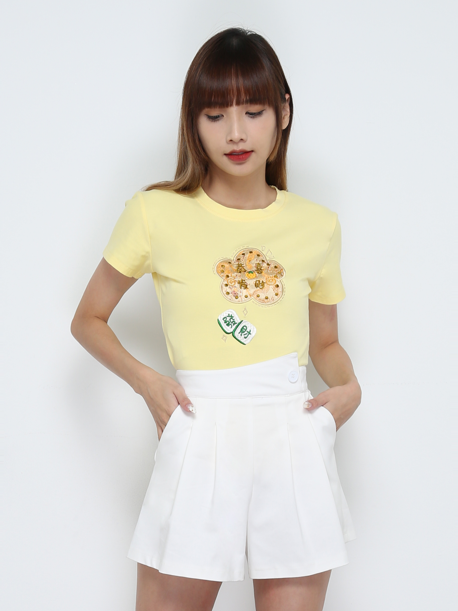 Short Sleeve Girl New Year Top 31675 (SPO)