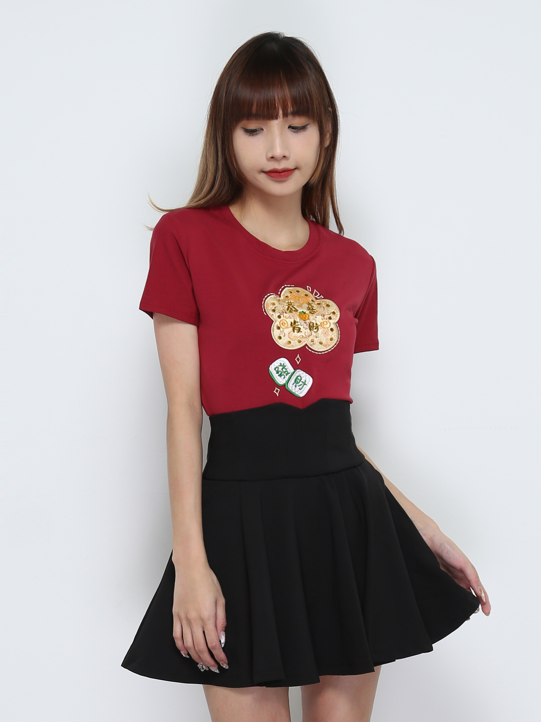 Short Sleeve Girl New Year Top 31675 (SPO)