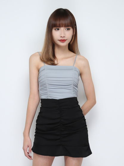 High Waist Pleated Skirt Pants 31055