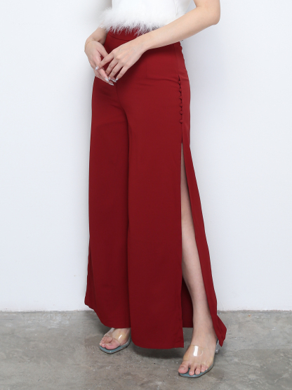 High Waist Back Zip Long Pant 28184