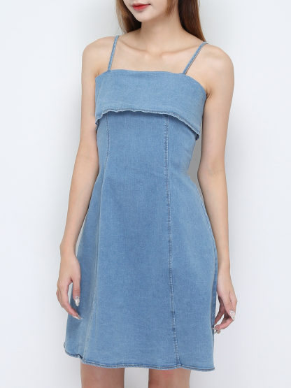 Sleeveless Denim Dress 31259