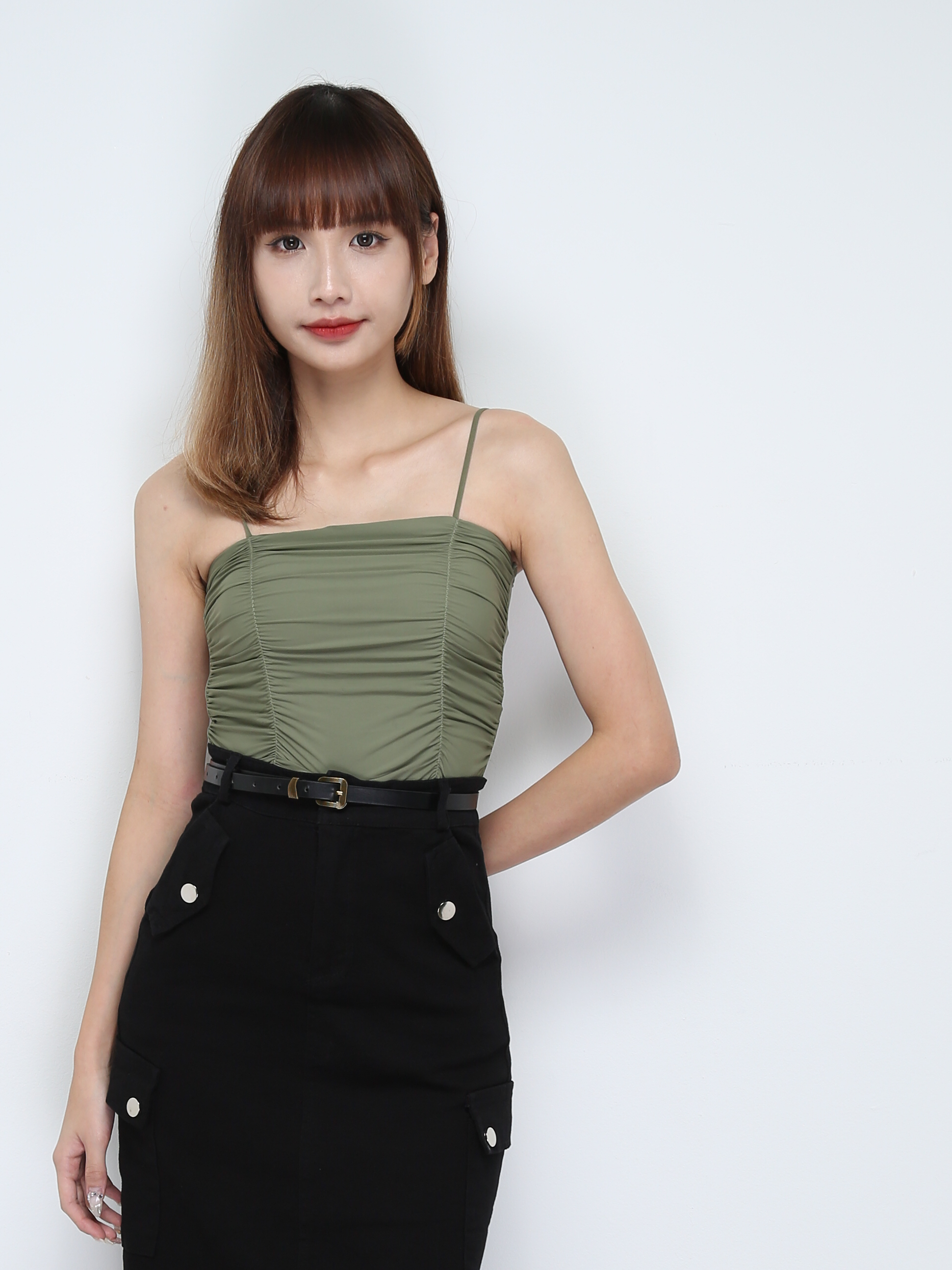 High Waist Side Pocket Skirt 31198