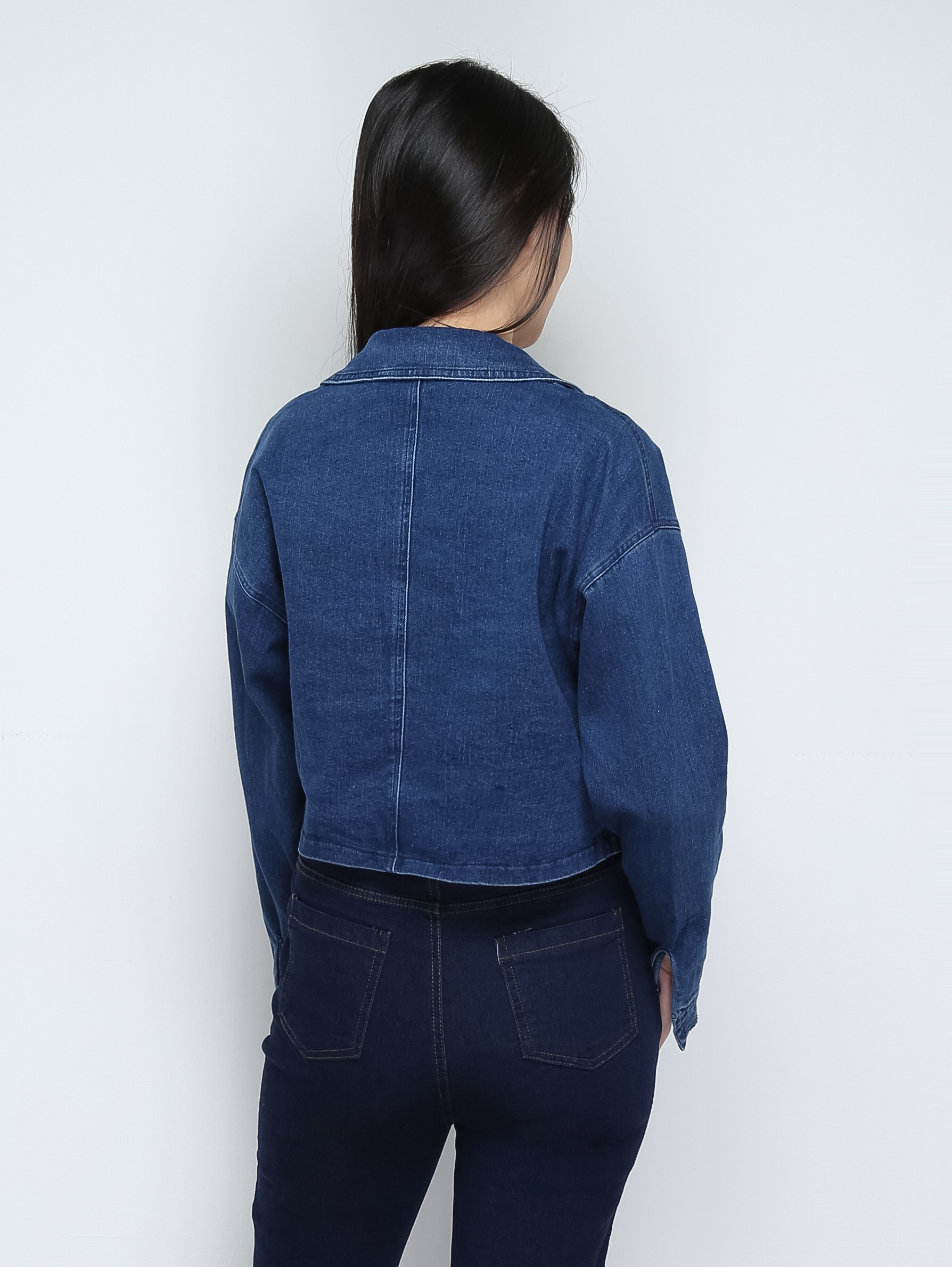 Denim Long Sleeve Front Pocket Jacket 29600