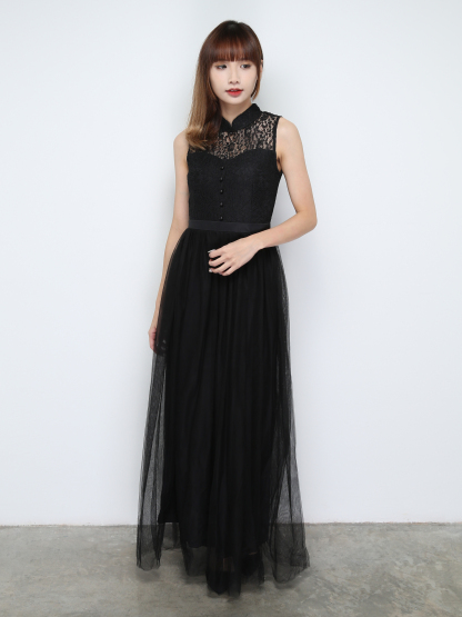Elegant Sleeveless With Lace Dress 31334