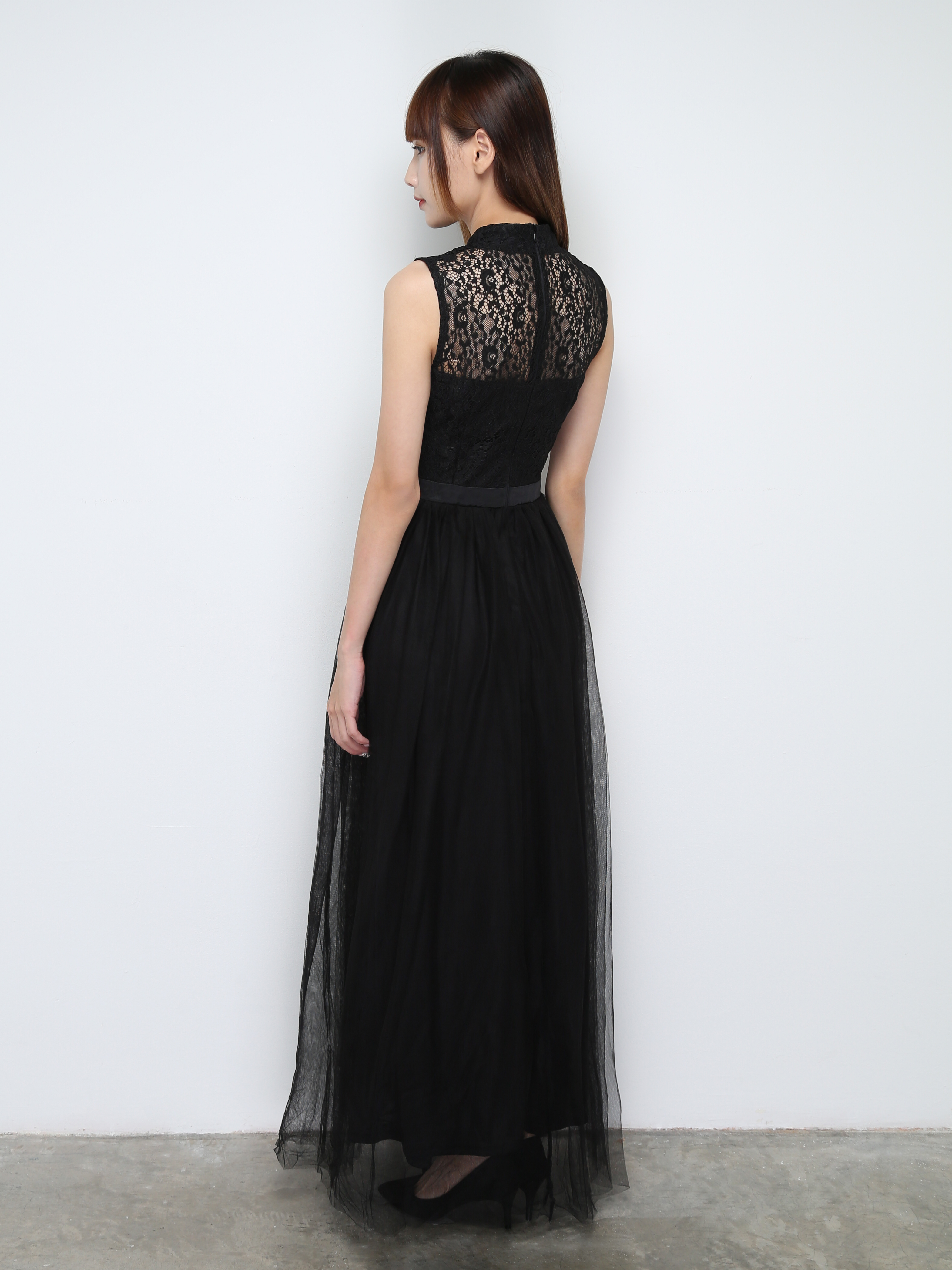 Elegant Sleeveless With Lace Dress 31334