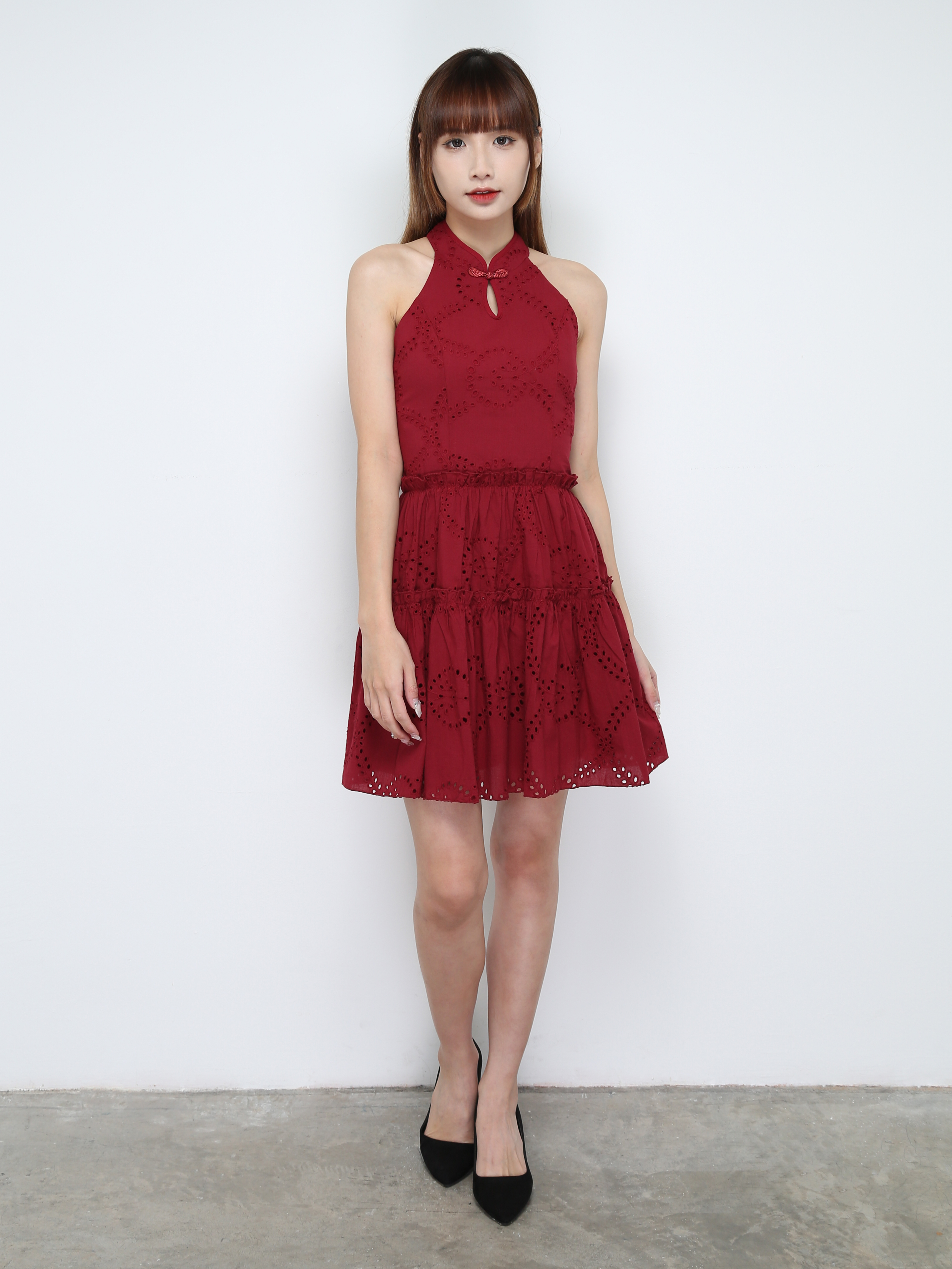 Halter Eyelet Dress 31223