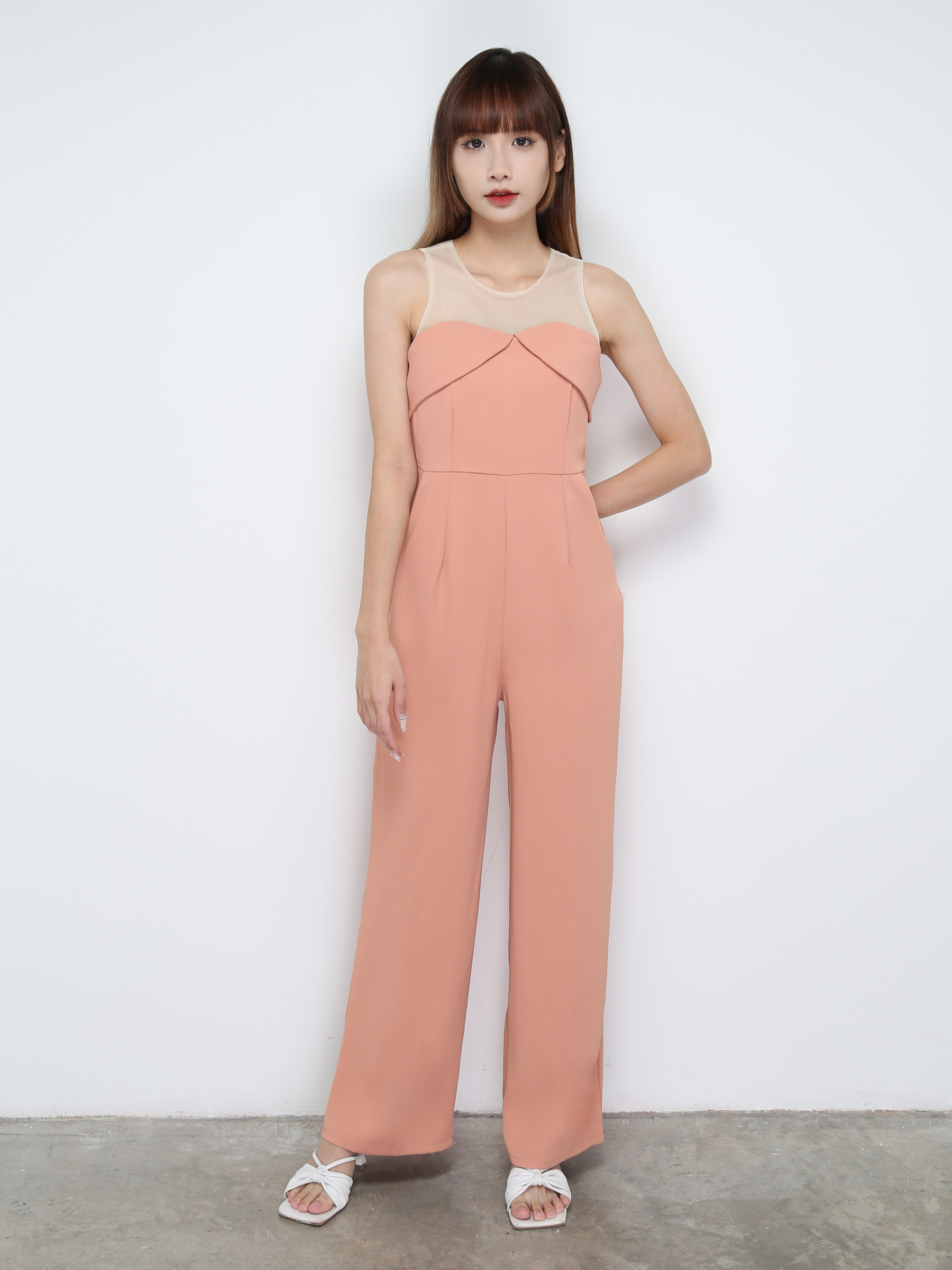 Sleeveless Net Jumpsuit 31289