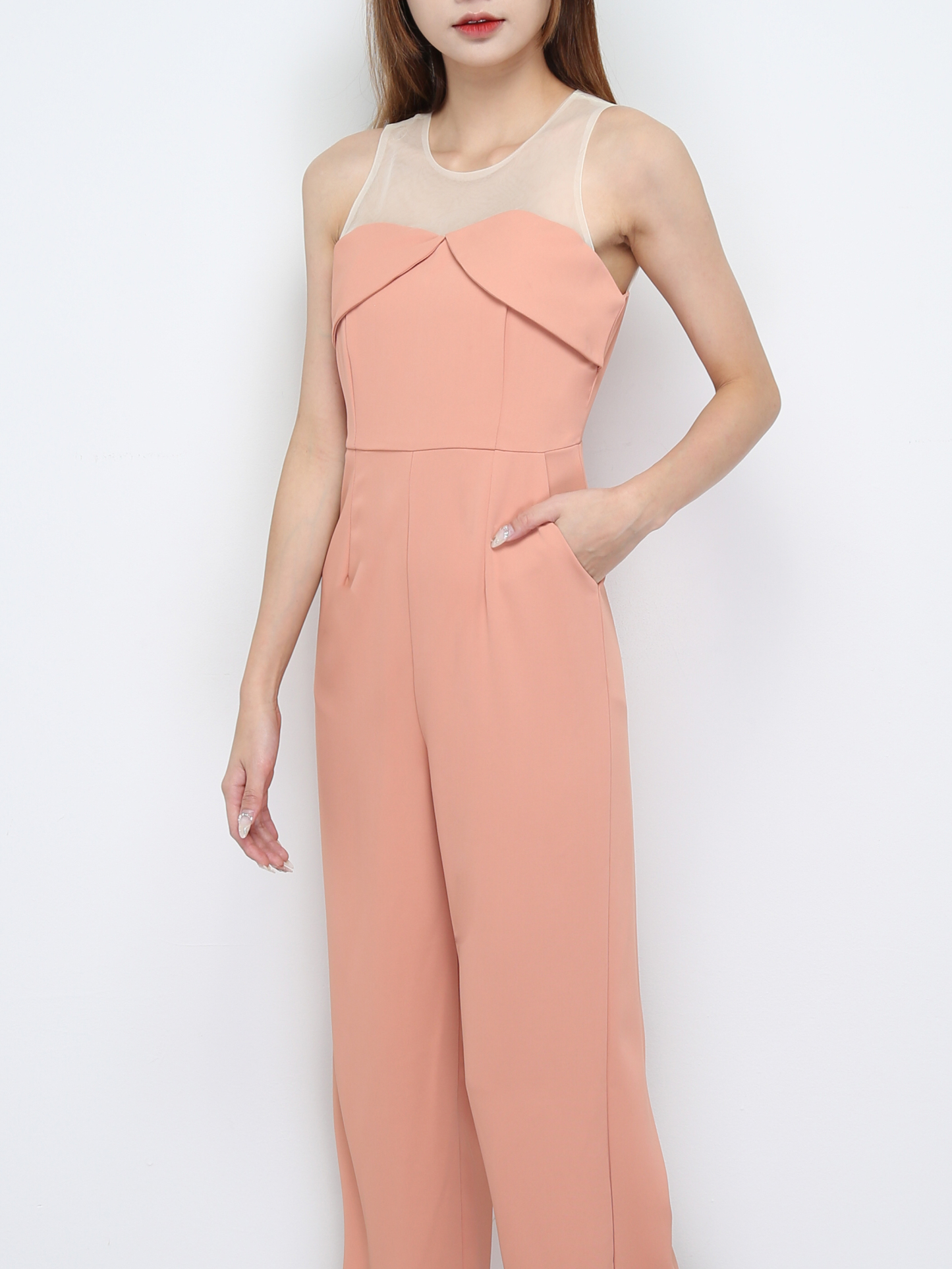 Sleeveless Net Jumpsuit 31289