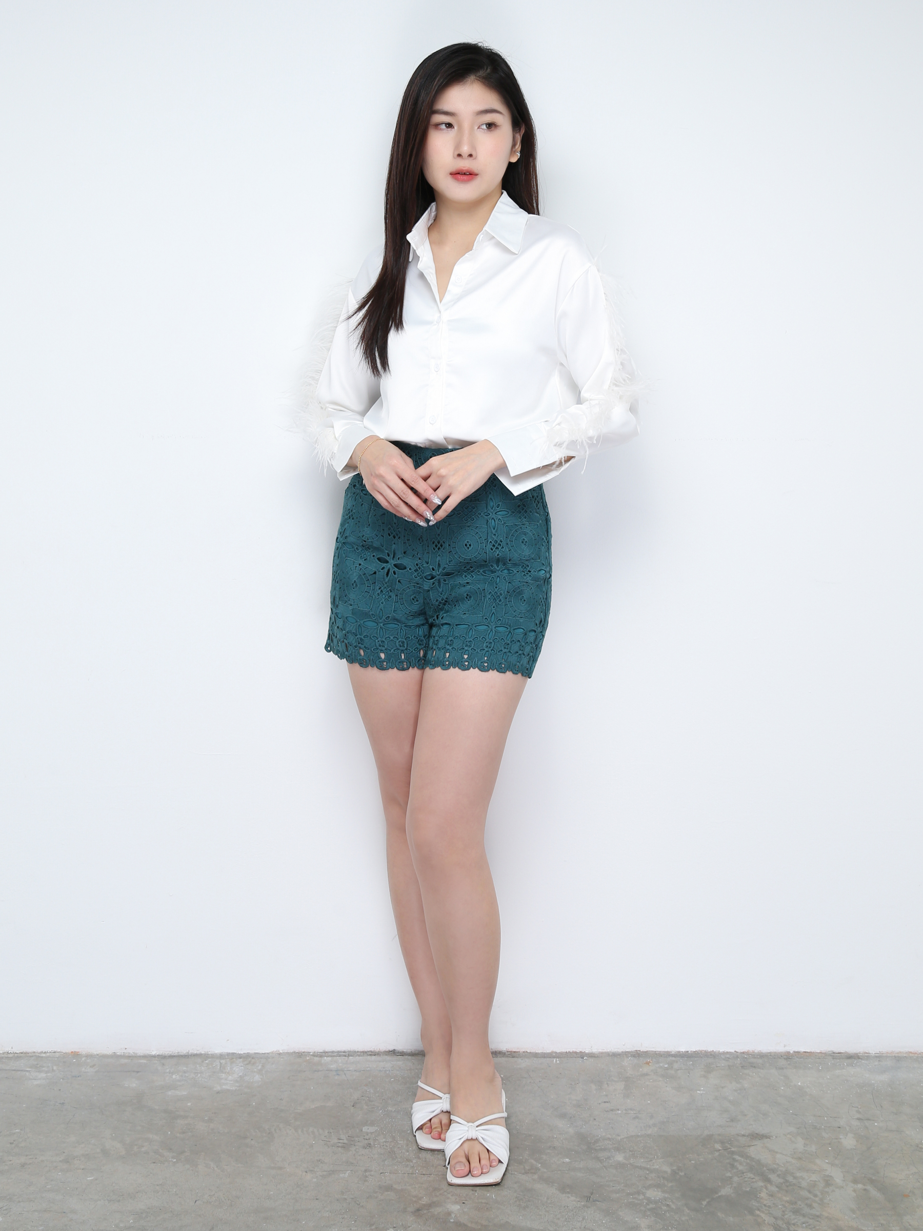 Long Sleeve Front Button Top 28188