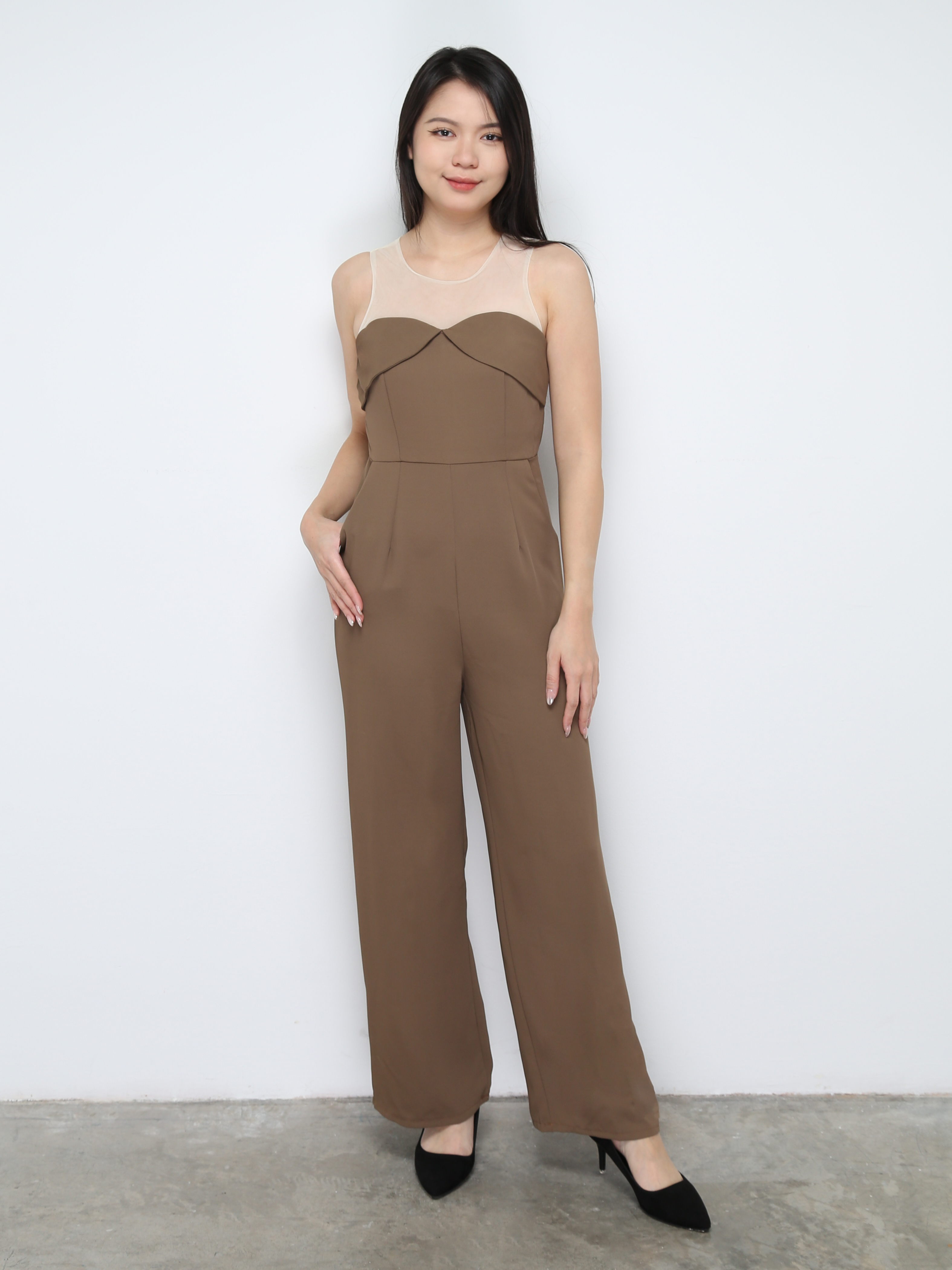 Sleeveless Net Jumpsuit 31289