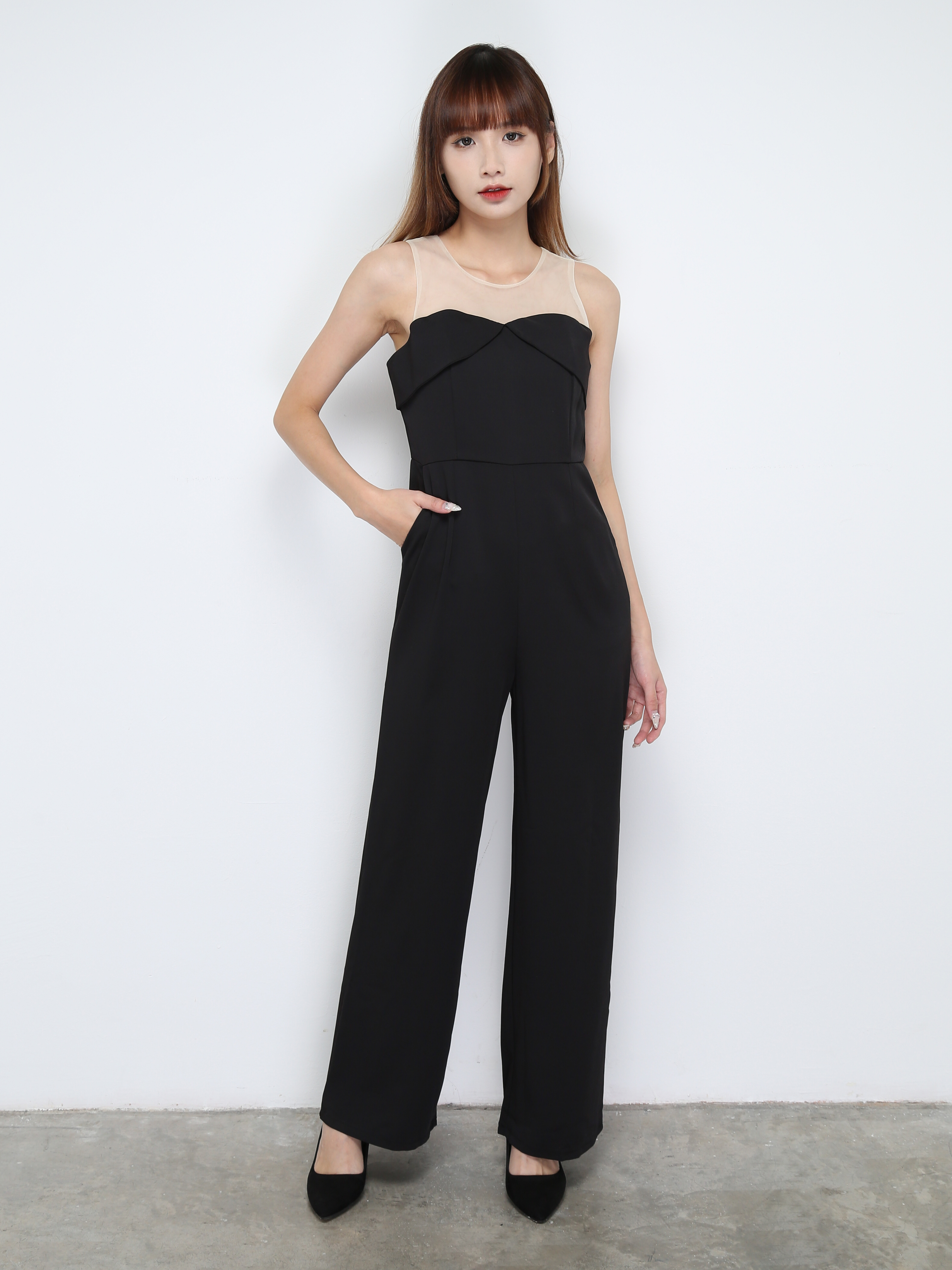 Sleeveless Net Jumpsuit 31289